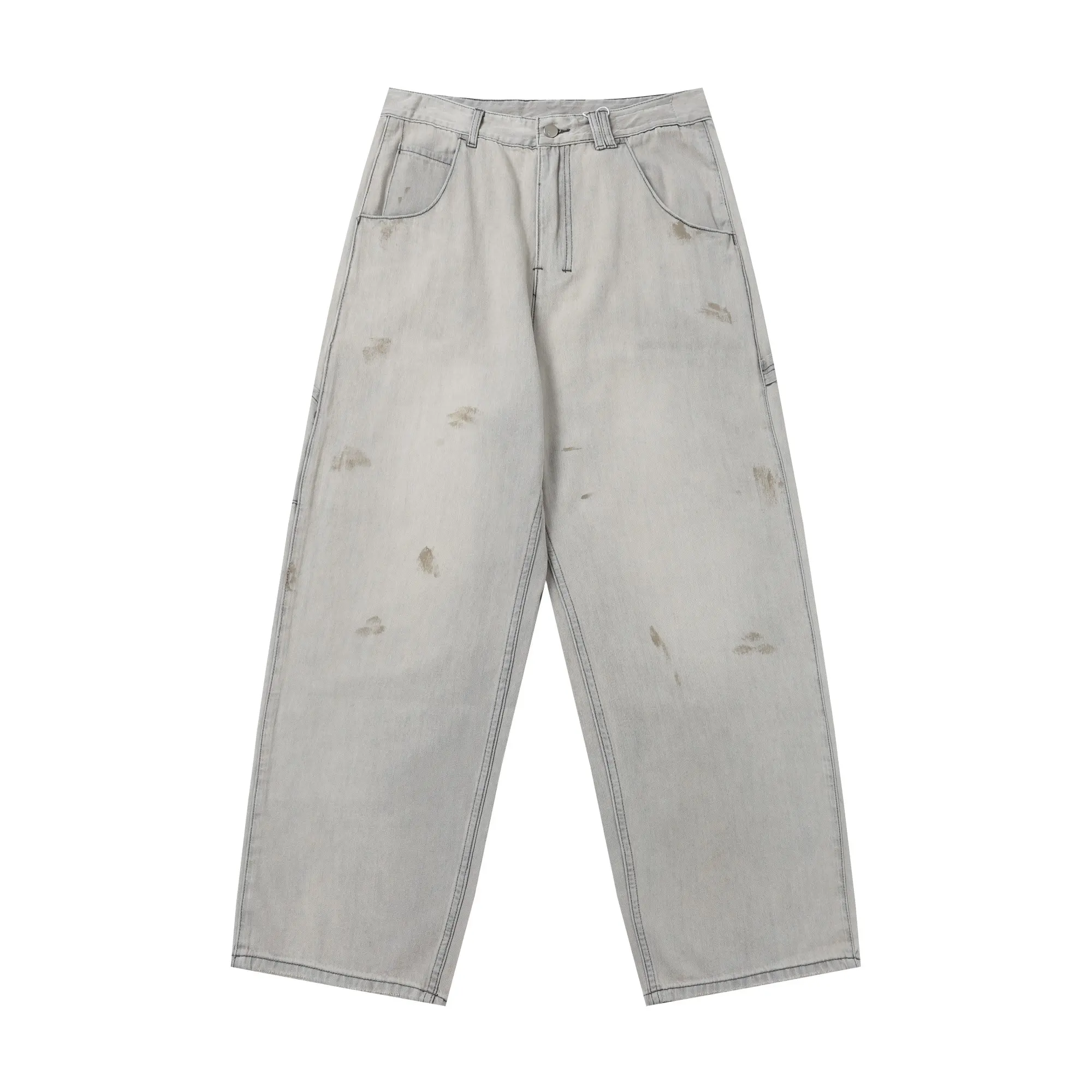 Ancellm Distressed Wide-Leg Denim Trousers D20520565 — view 10