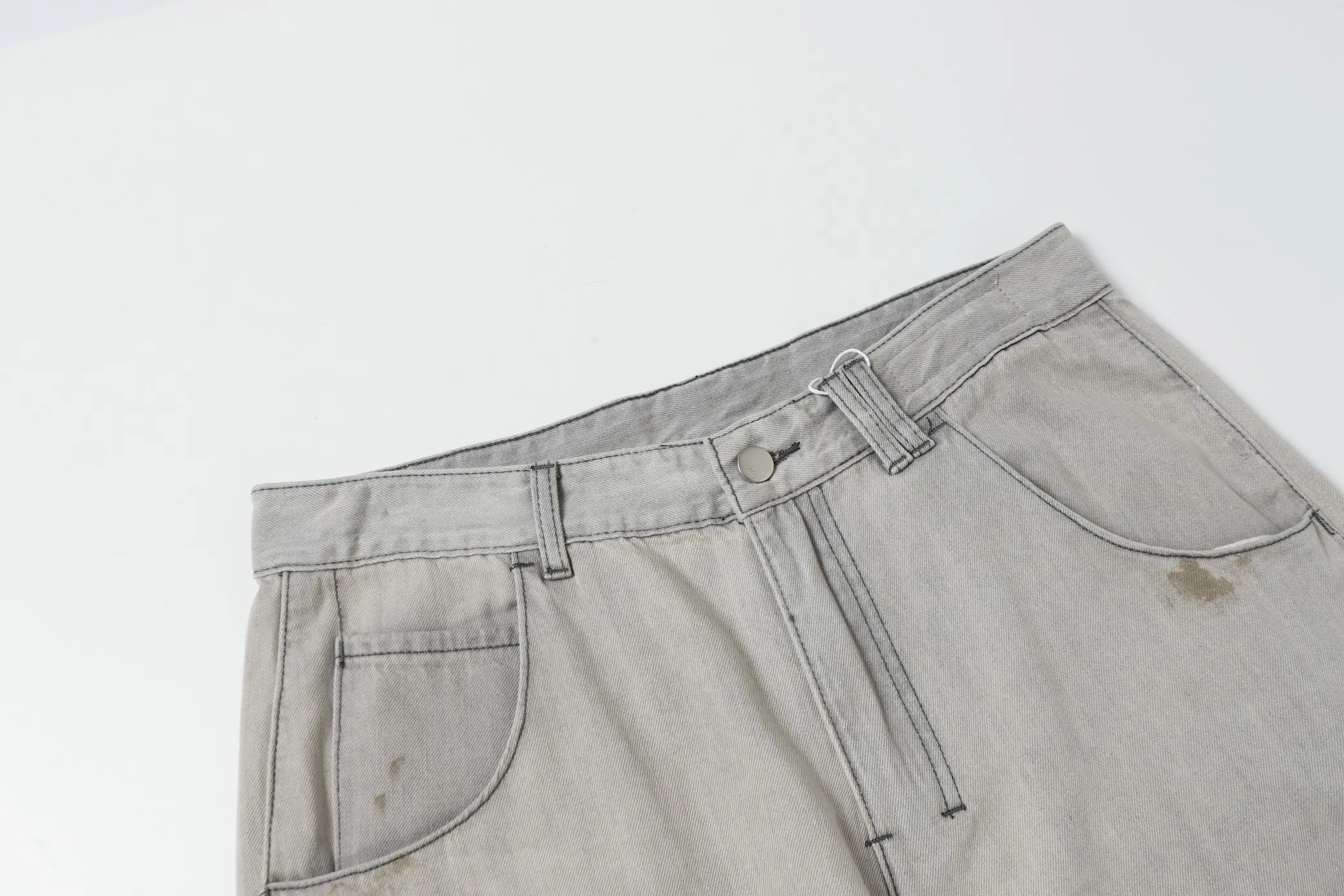 Ancellm Distressed Wide-Leg Denim Trousers D20520565 — view 16