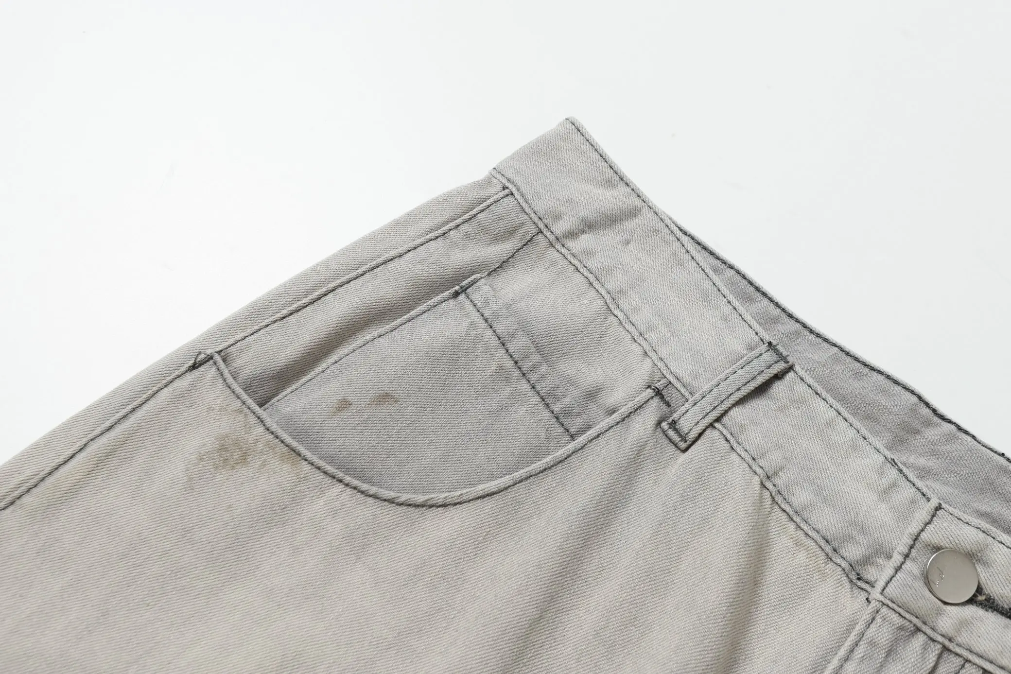 Ancellm Distressed Wide-Leg Denim Trousers D20520565 — view 17