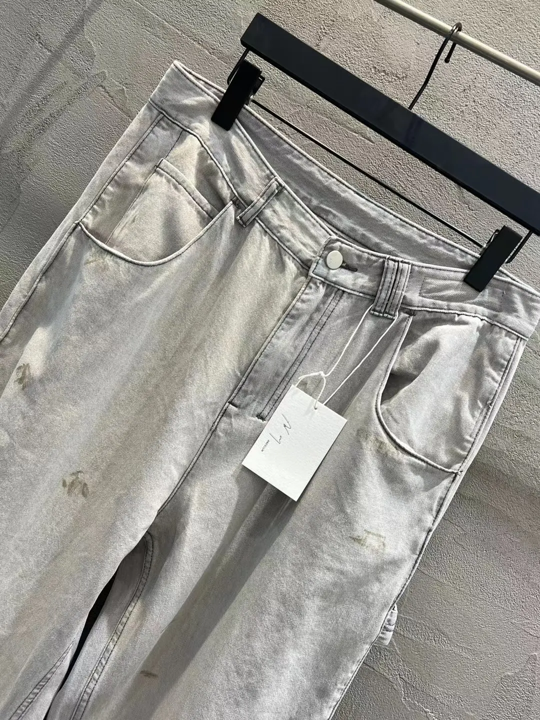 Ancellm Distressed Wide-Leg Denim Trousers D20520565 — view 22