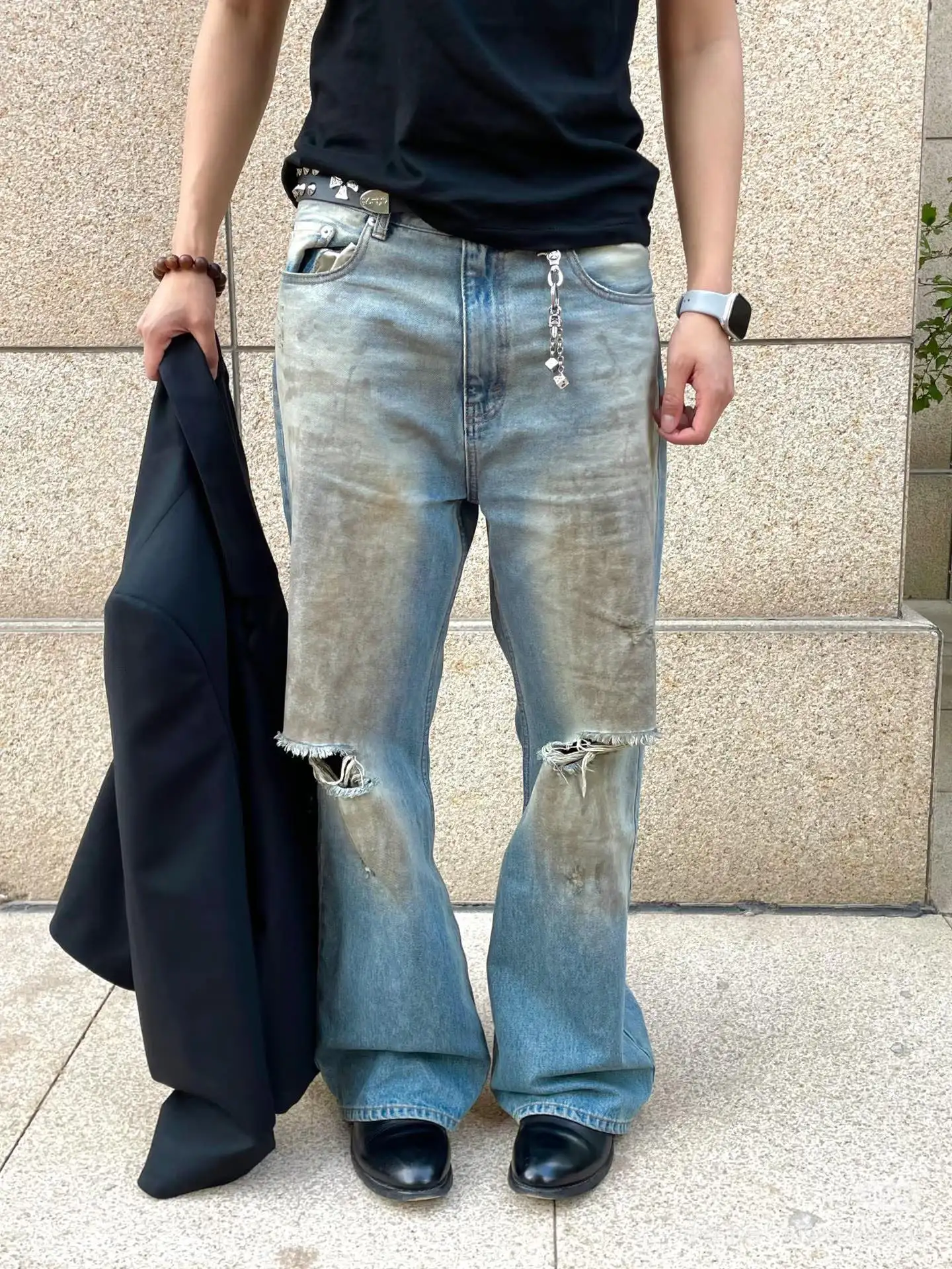 Acne Studios 2021 Loose-Fit Distressed Jeans D21520563 — view 7