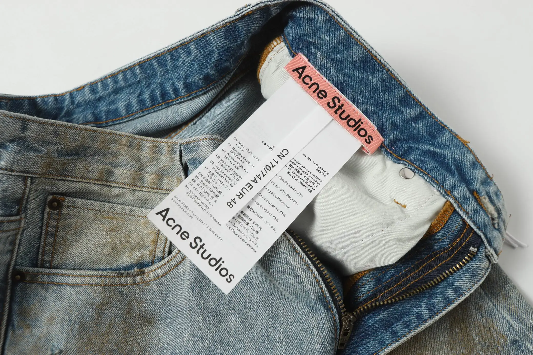 Acne Studios 2021 Loose-Fit Distressed Jeans D21520563 — view 16