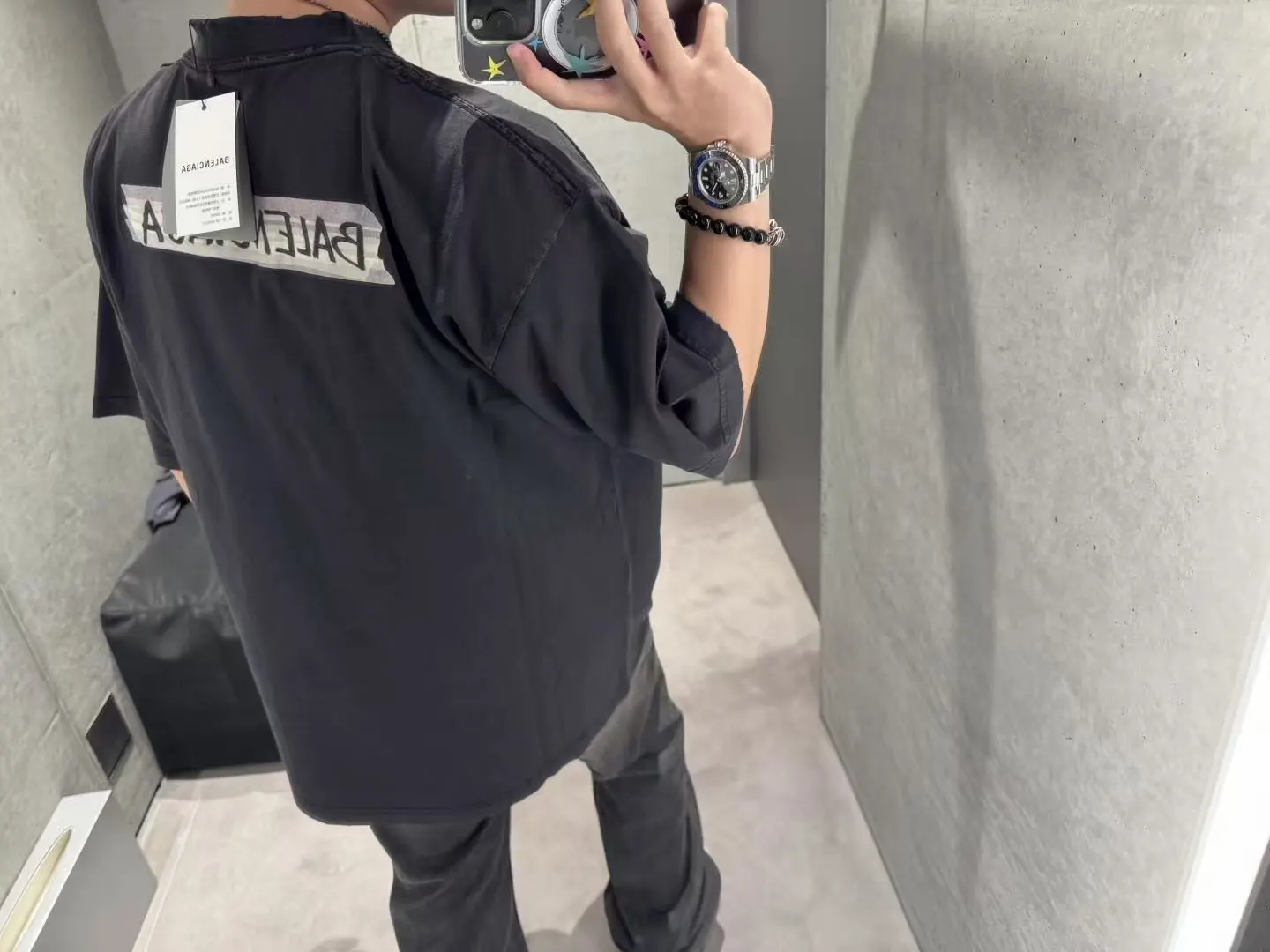 Tape Logo Oversized Cotton T-Shirt D15018750 — view 5