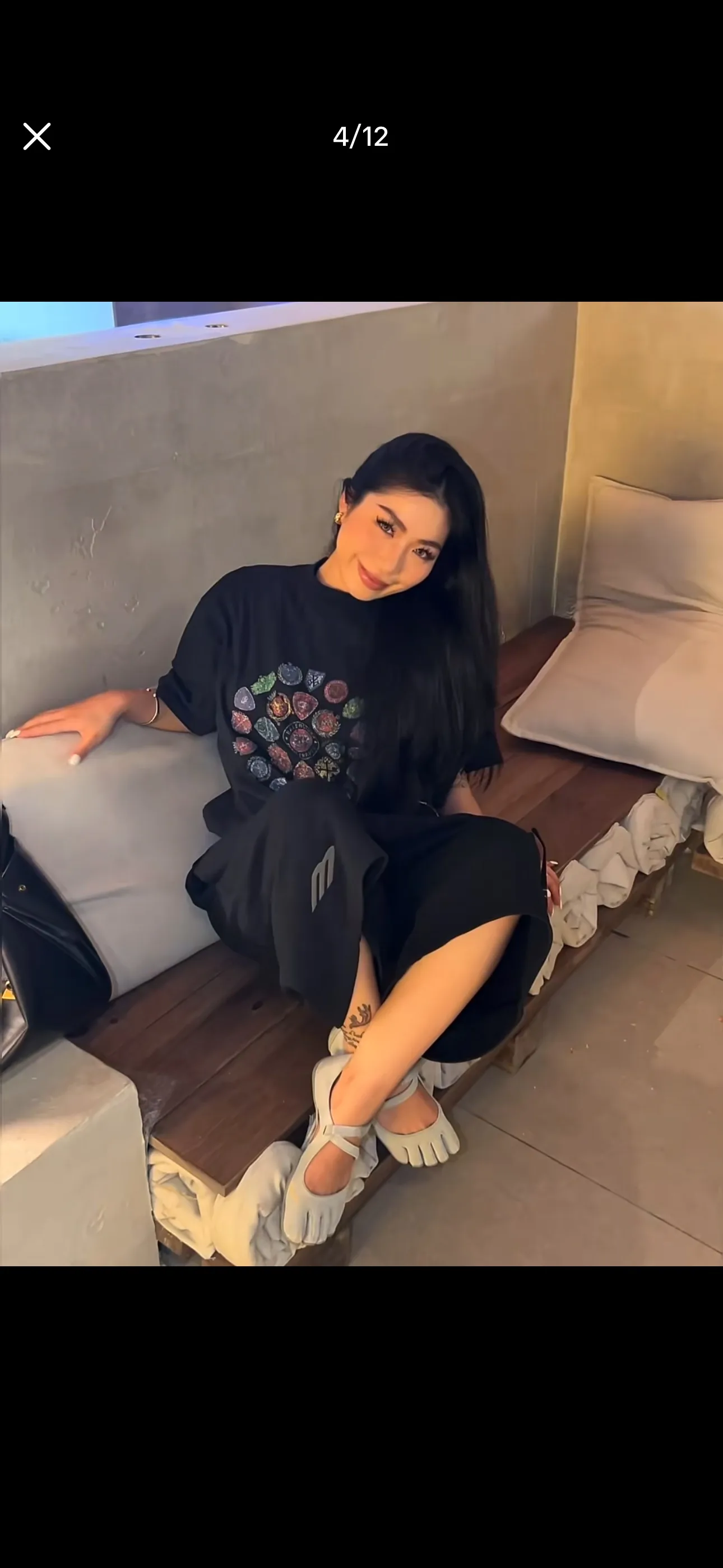 Crest Logo Graphic Oversized T-Shirt D15518724 — view 6