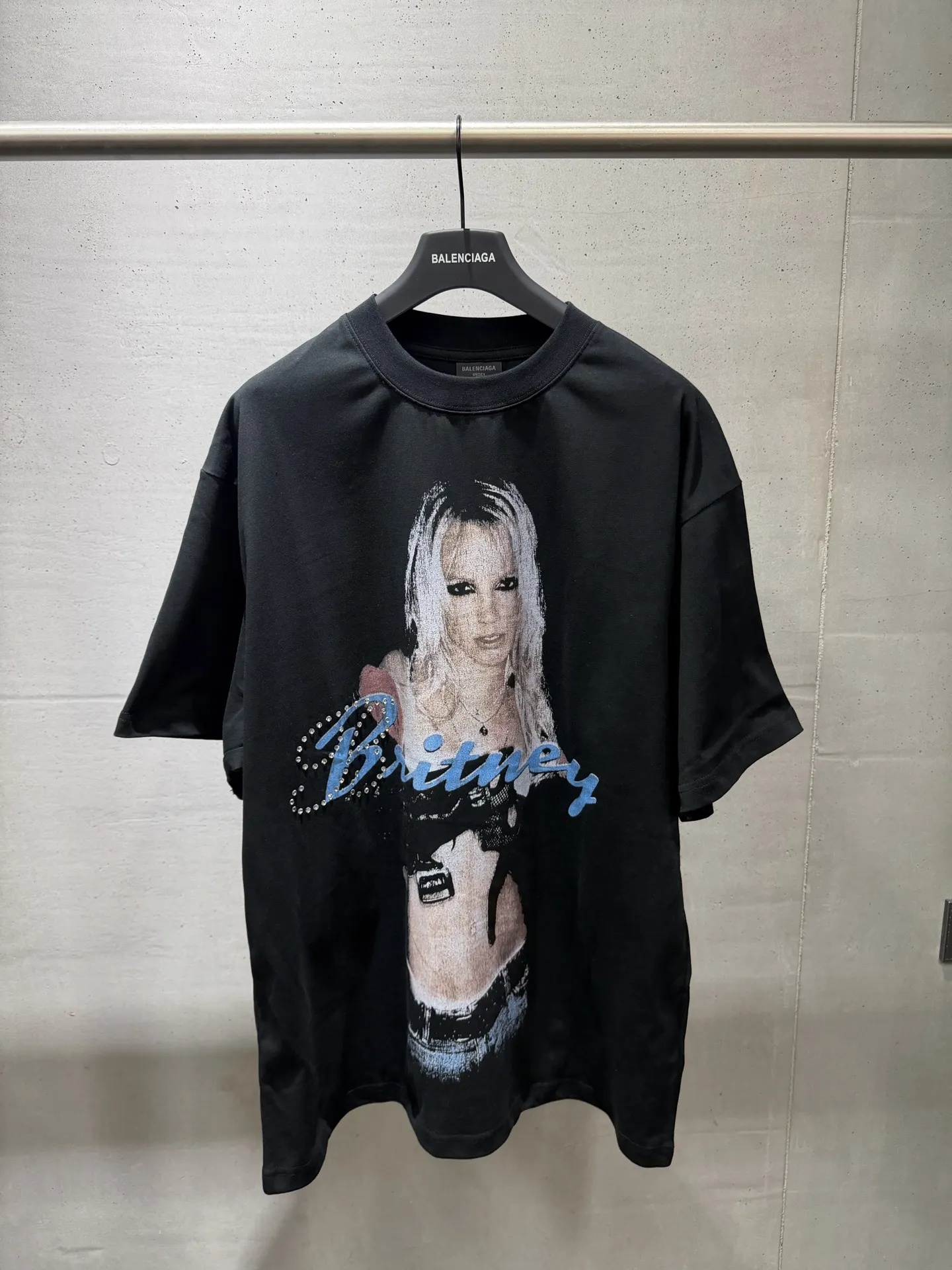 Britney Spears Graphic Print Oversized T-Shirt D15518745
