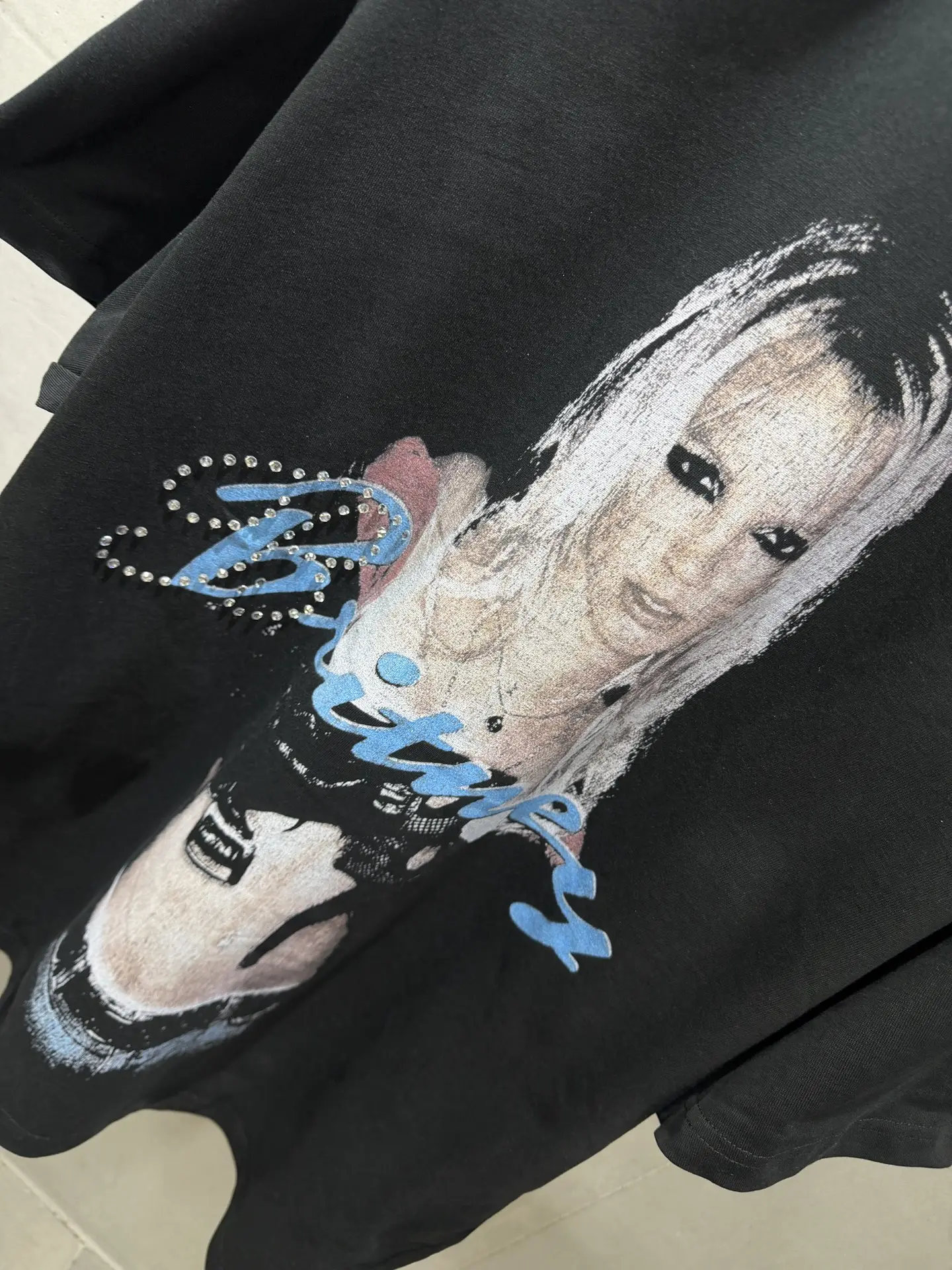 Britney Spears Graphic Print Oversized T-Shirt D15518745 — view 6
