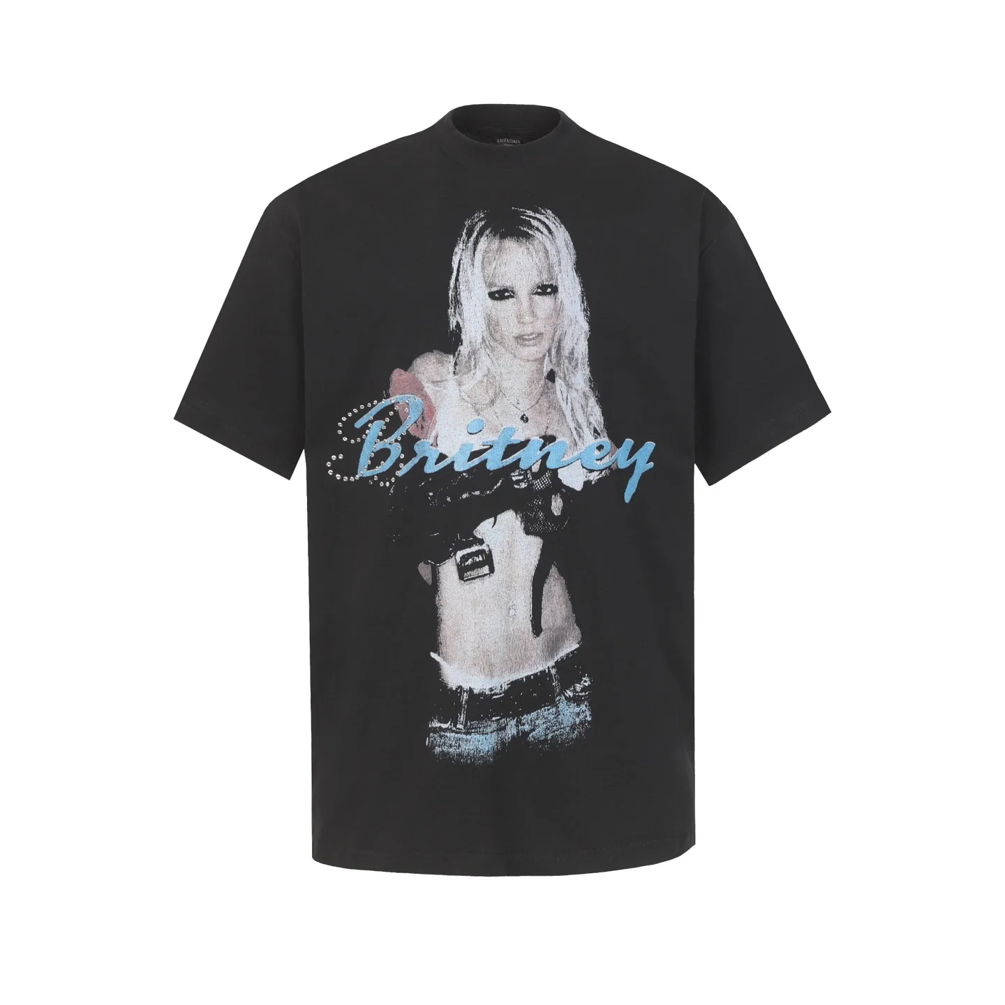 Britney Spears Graphic Print Oversized T-Shirt D15518746