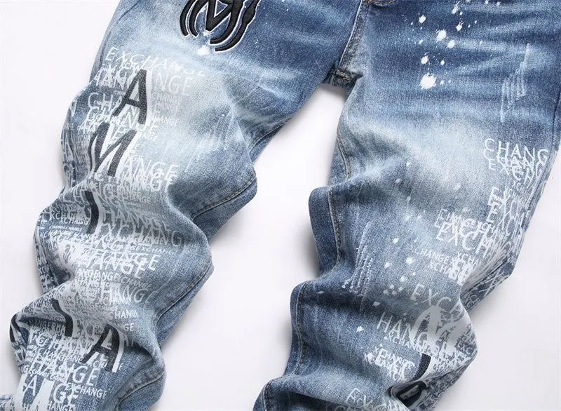 Logo Patch Paint-Splatter Slim-Fit Jeans D14521829 — view 8