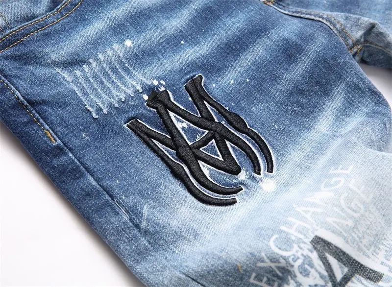 Logo Patch Paint-Splatter Slim-Fit Jeans D14521829 — view 10