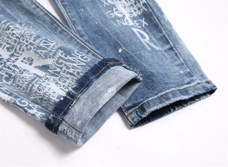 Logo Patch Paint-Splatter Slim-Fit Jeans D14521829 — view 12