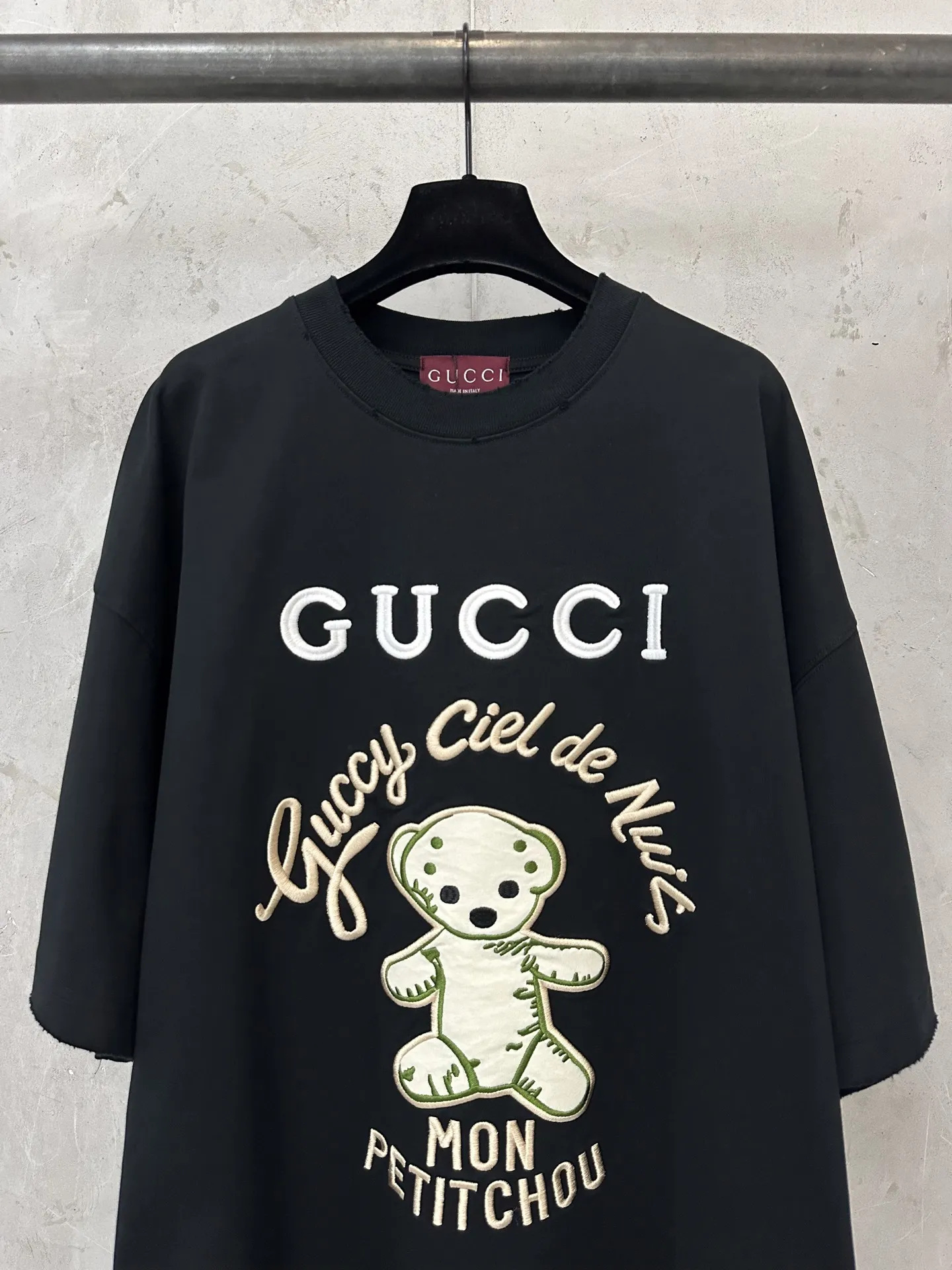Teddy Bear Embroidered Cotton T-Shirt D18011546 — view 3