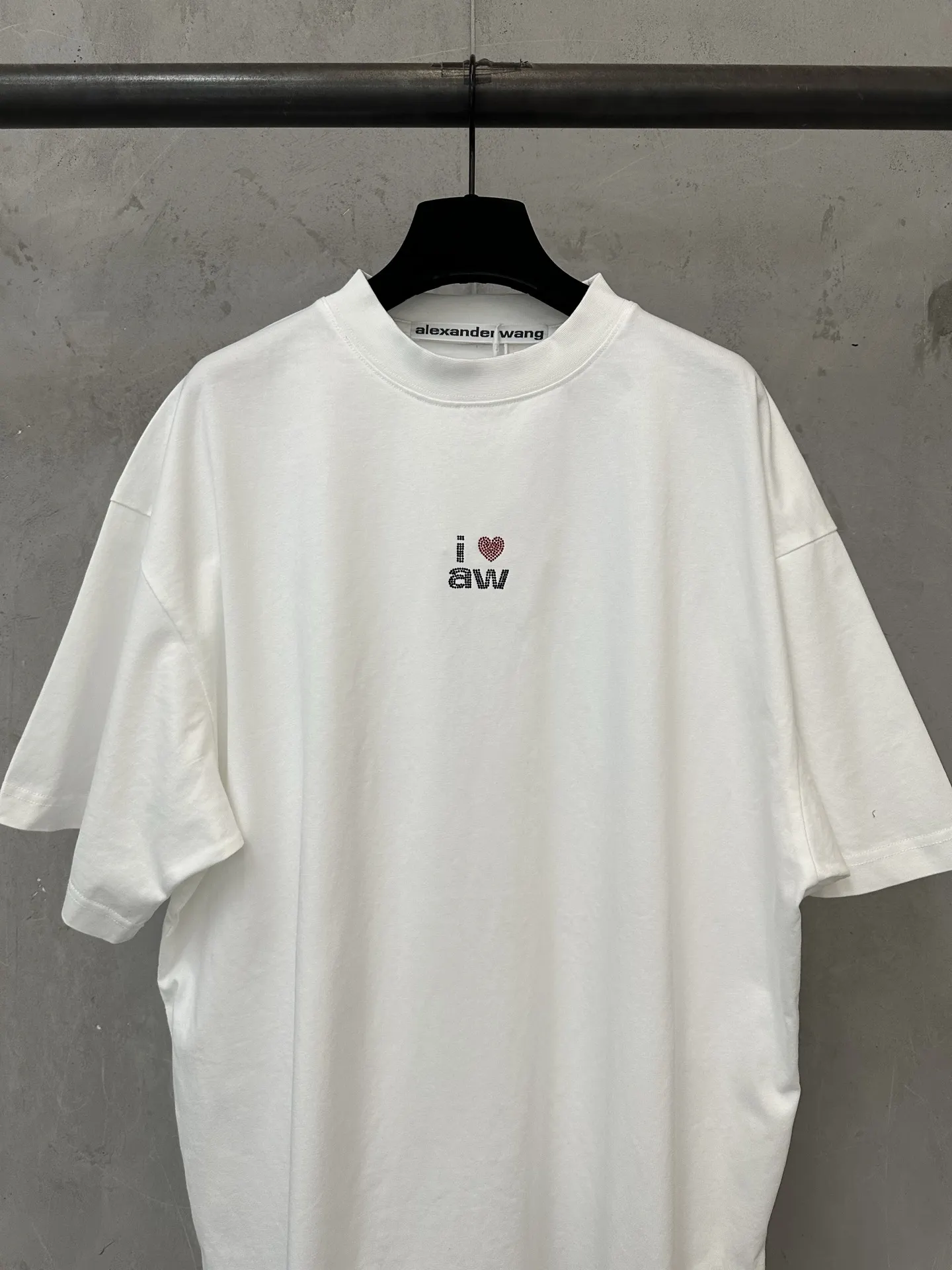 Hotfix Rhinestone Logo Cotton T-Shirt D20023130 — view 3