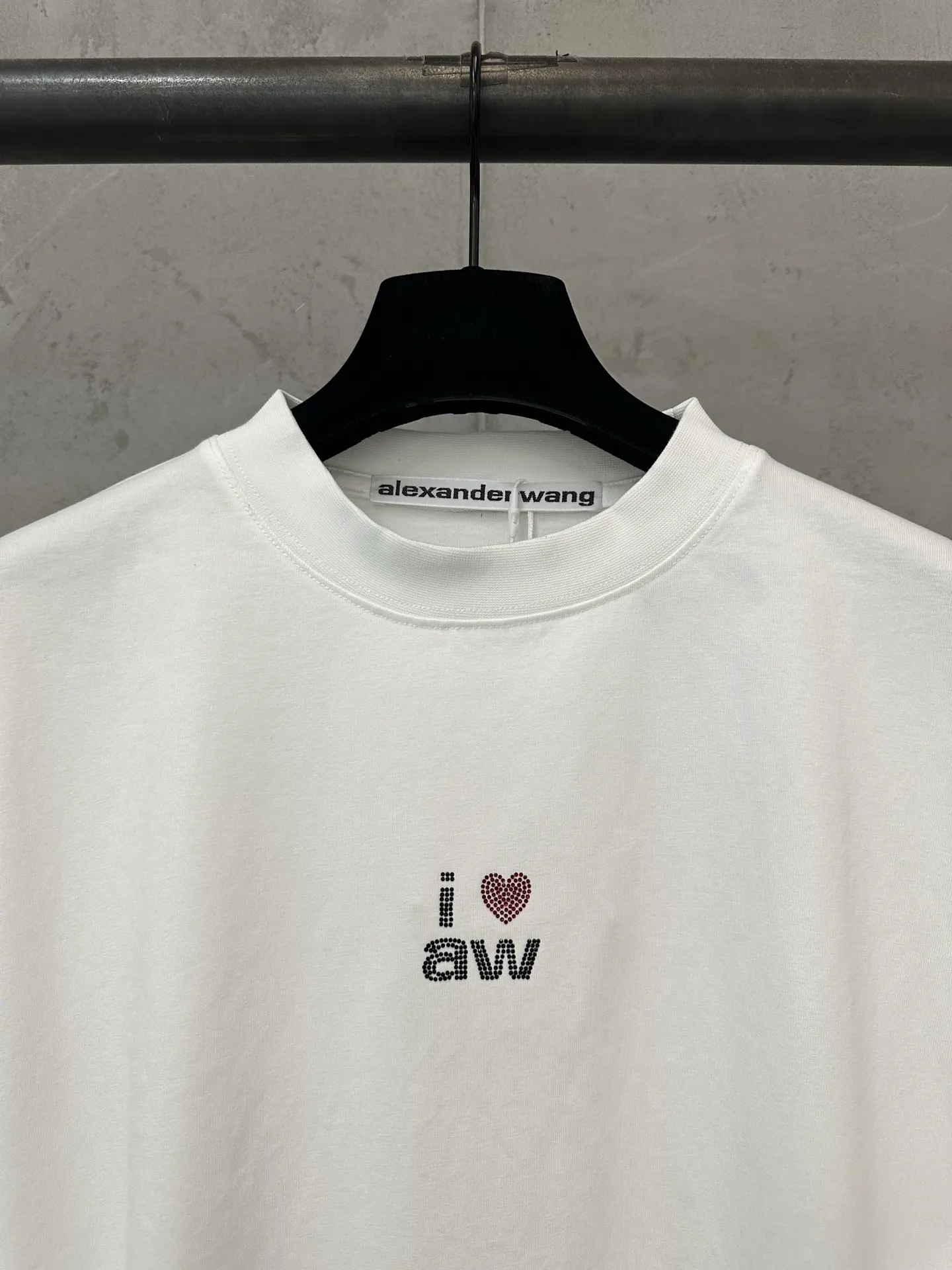 Hotfix Rhinestone Logo Cotton T-Shirt D20023130 — view 5