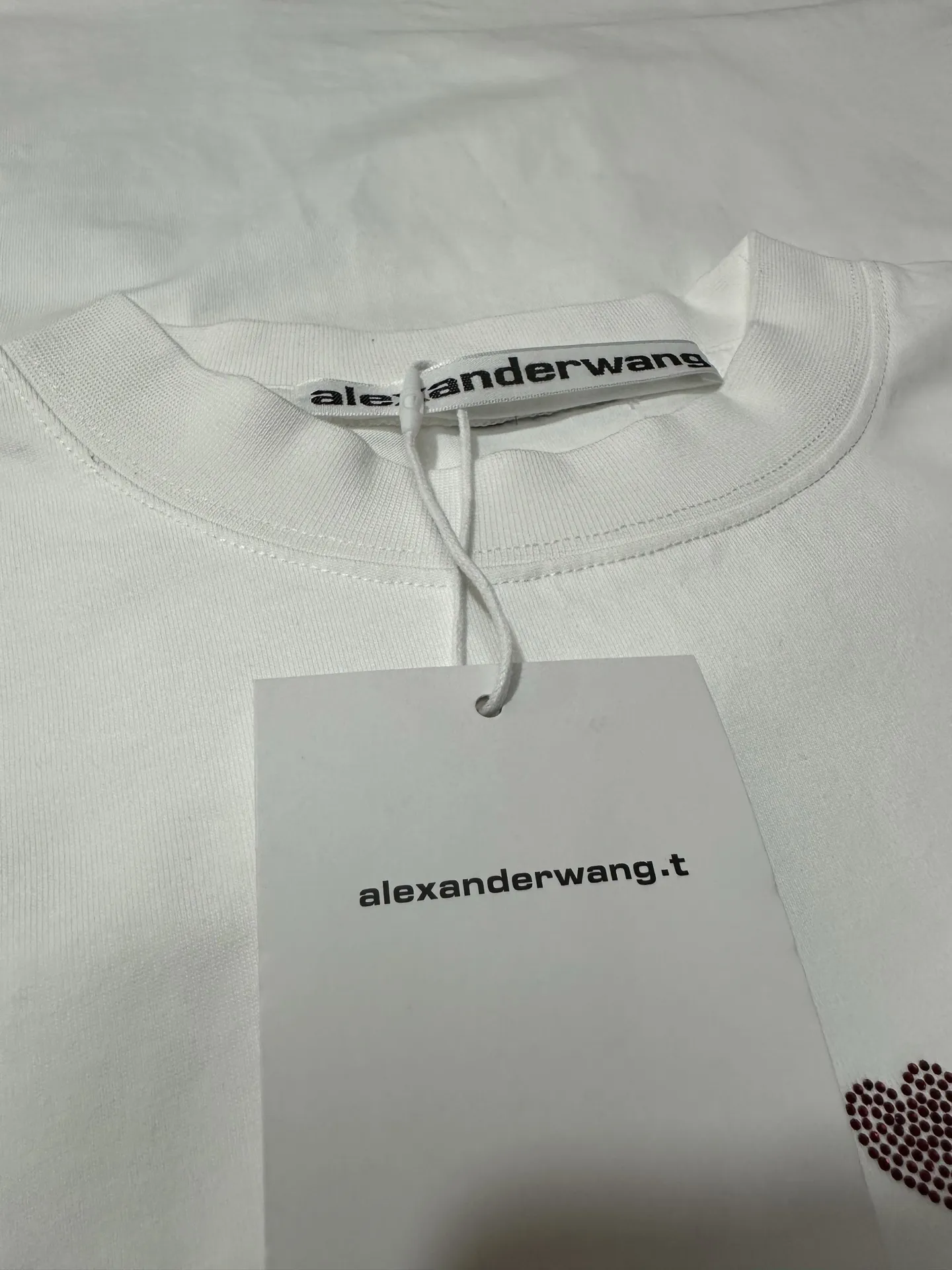 Hotfix Rhinestone Logo Cotton T-Shirt D20023130 — view 6
