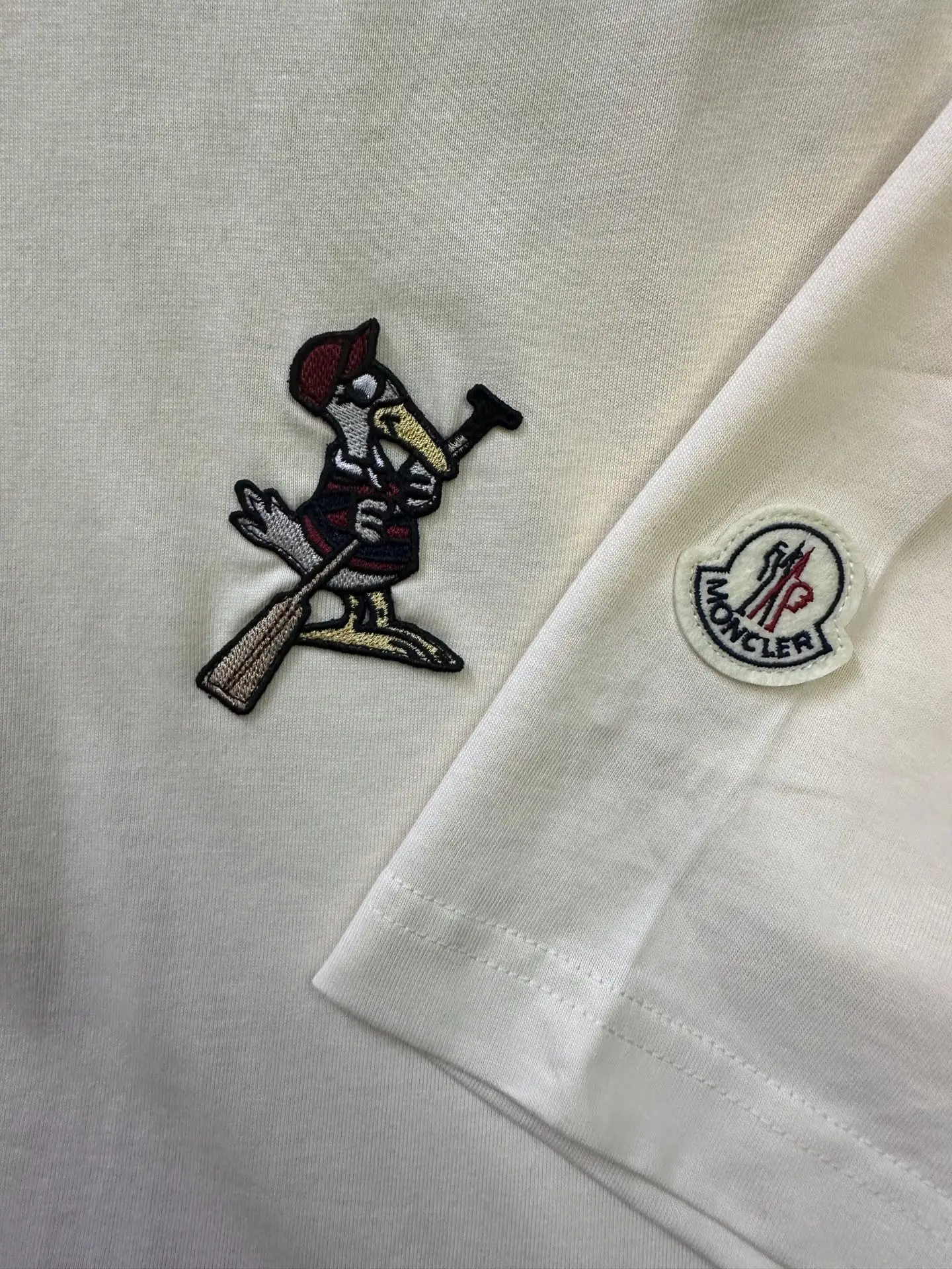 Embroidered Cotton T-Shirt with Tipped Collar D21012452 — view 8