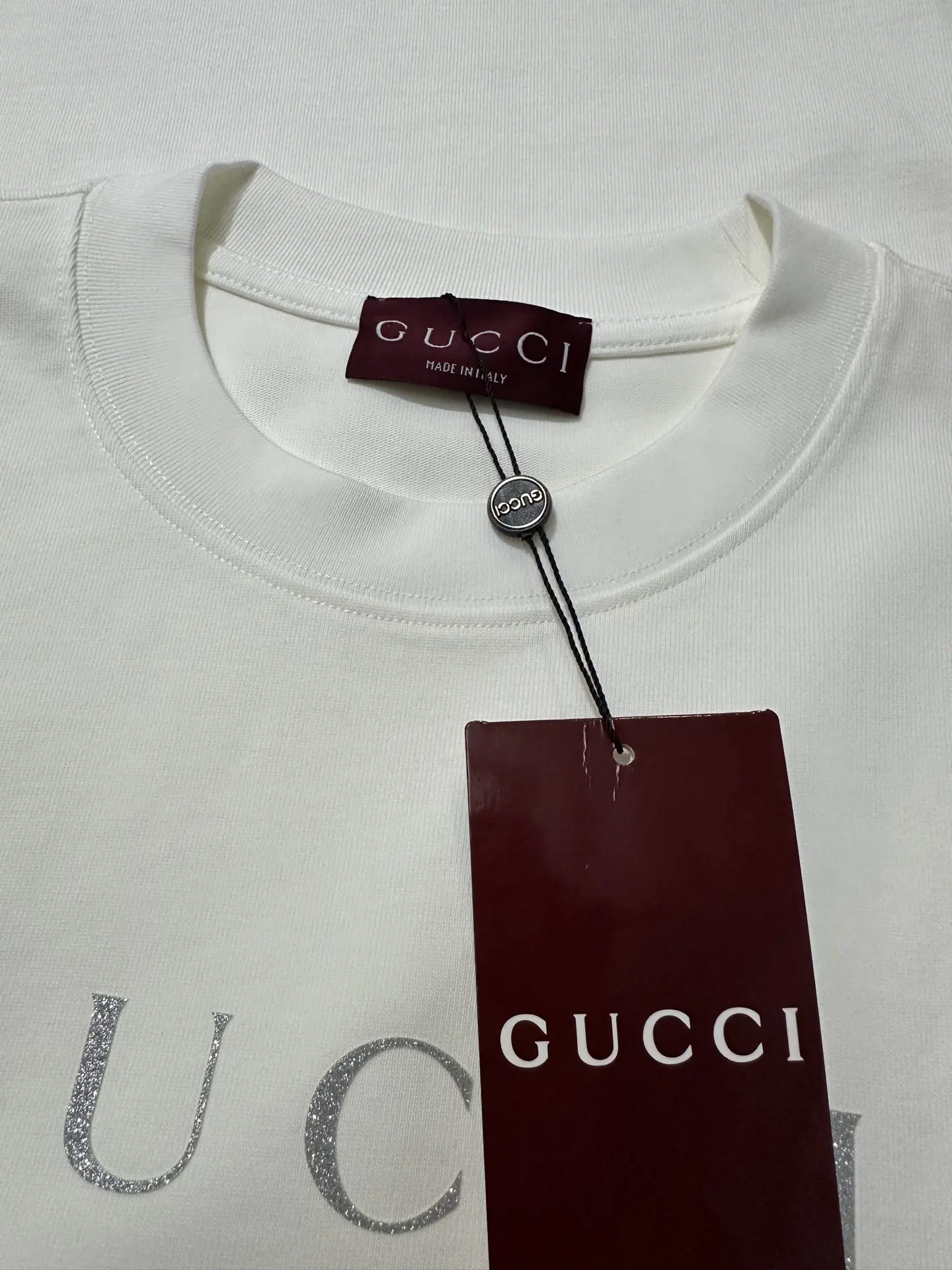 Glitter Logo Heavyweight Cotton T-Shirt D21022258 — view 6