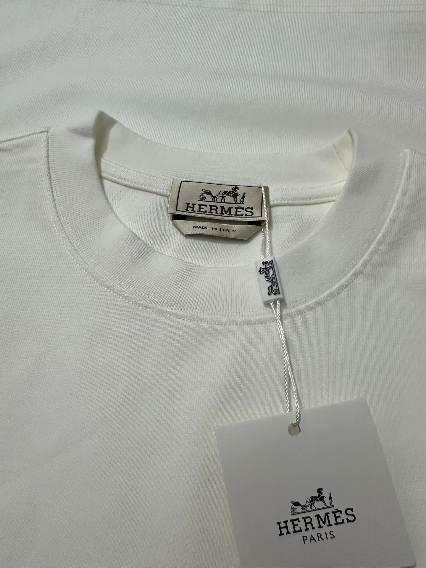Leather Patch Heavyweight Cotton T-Shirt D21020506 — view 6