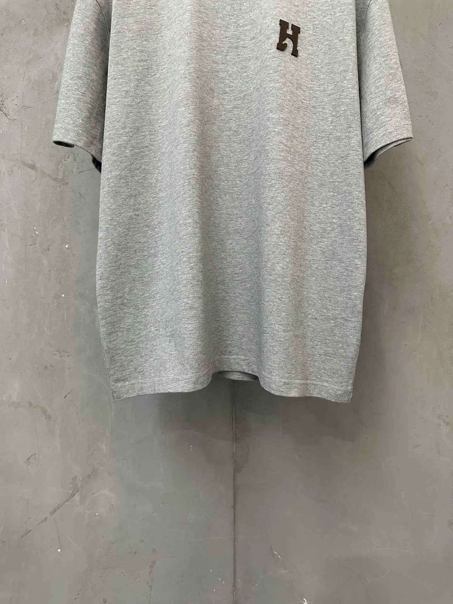 Leather Patch Heavyweight Cotton T-Shirt D21020507 — view 4