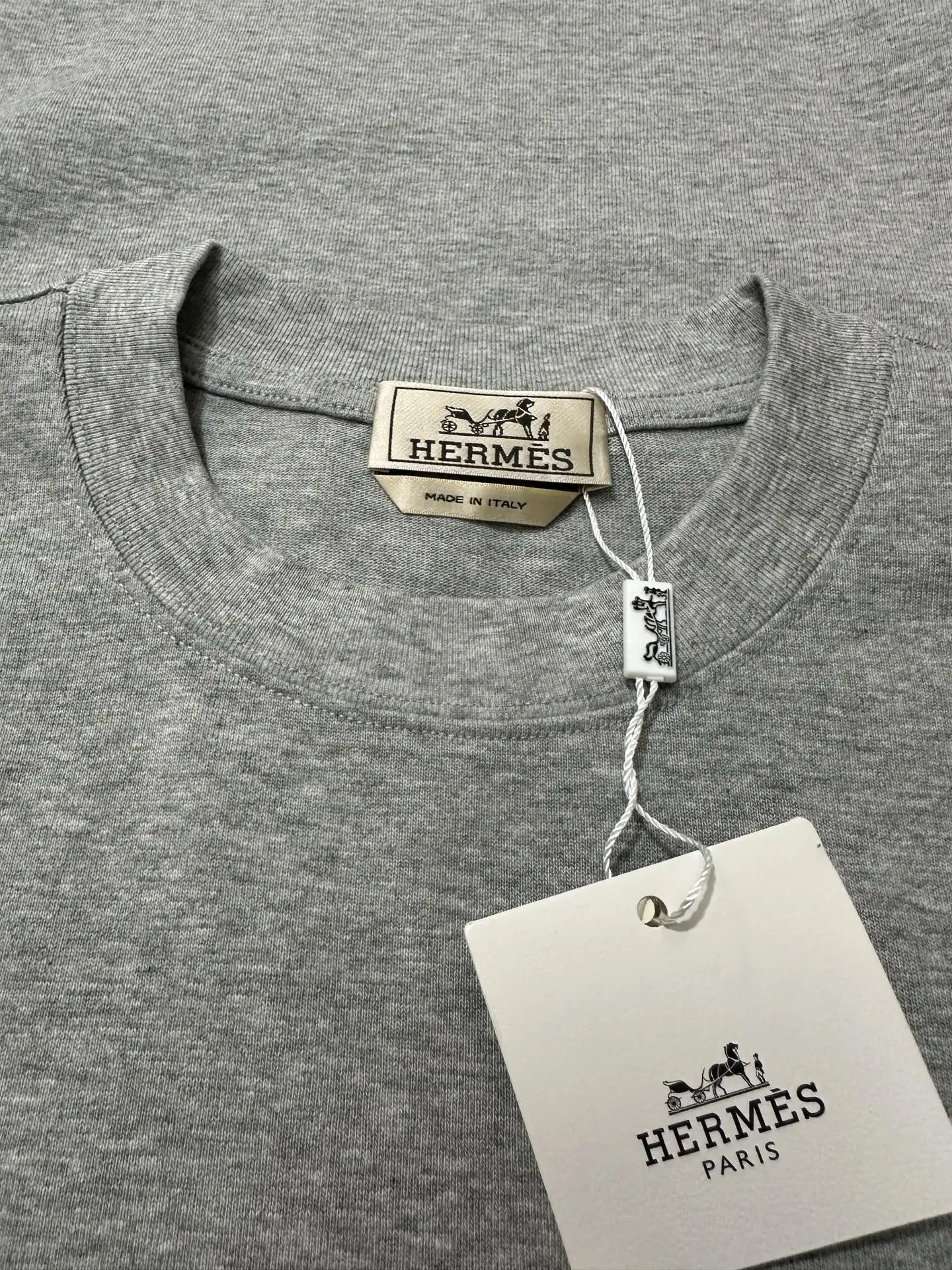 Leather Patch Heavyweight Cotton T-Shirt D21020507 — view 6