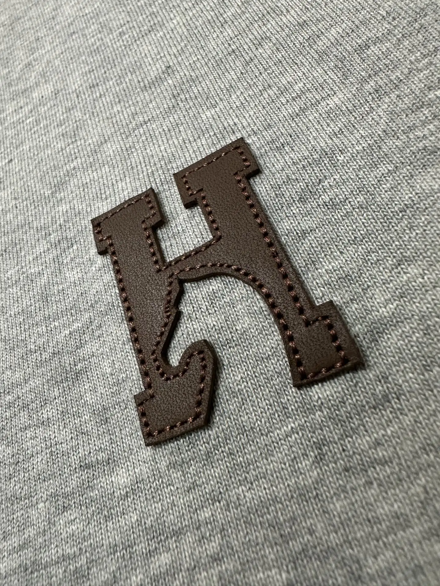 Leather Patch Heavyweight Cotton T-Shirt D21020507 — view 8