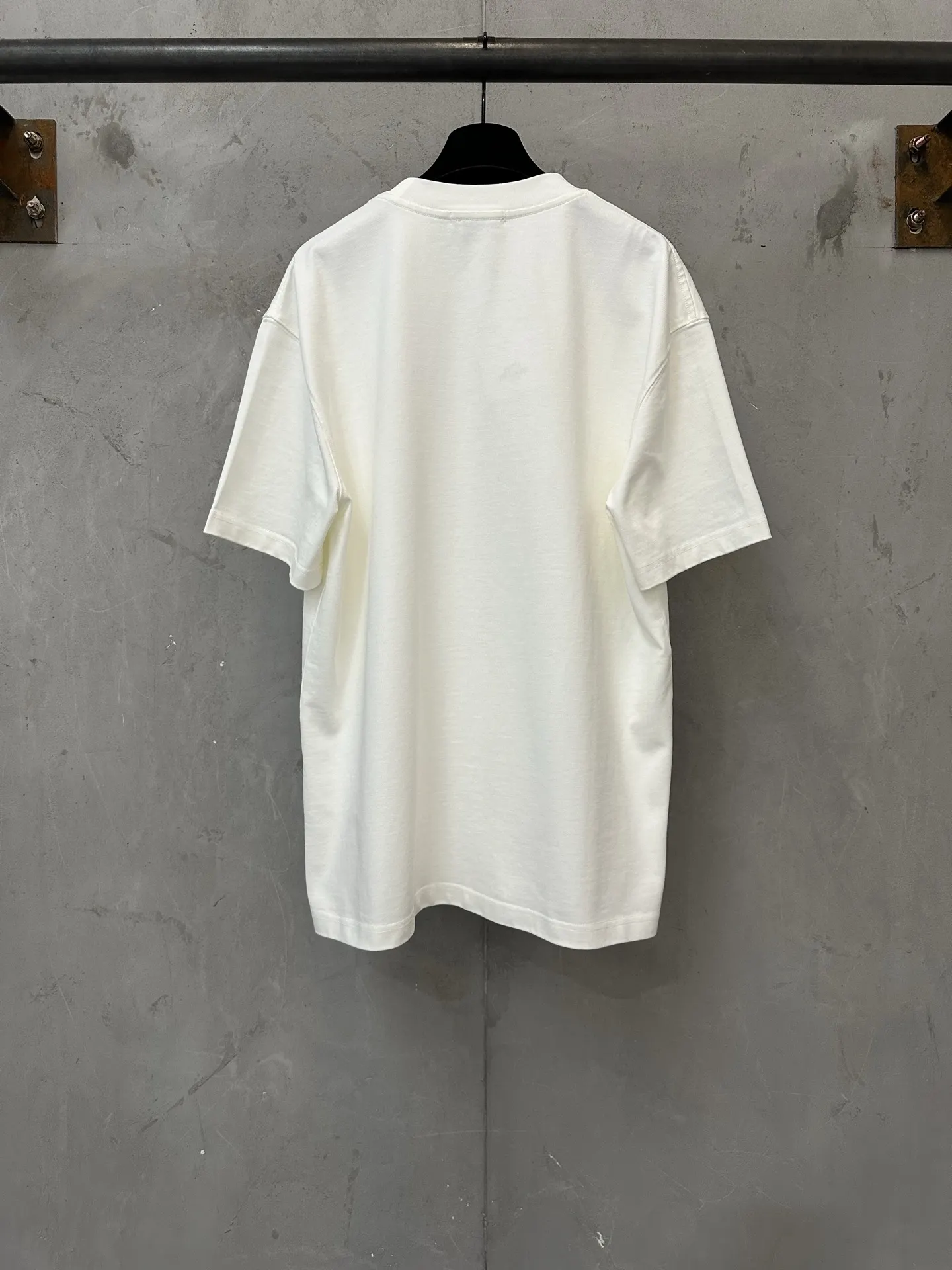 Heavyweight Cotton T-Shirt with Leather Patch D21020509 — view 2