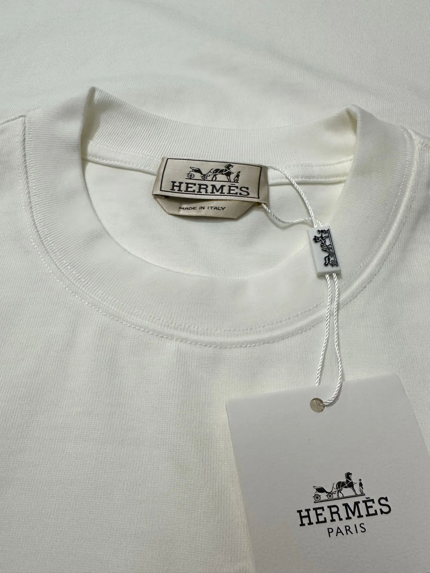 Heavyweight Cotton T-Shirt with Leather Patch D21020509 — view 6