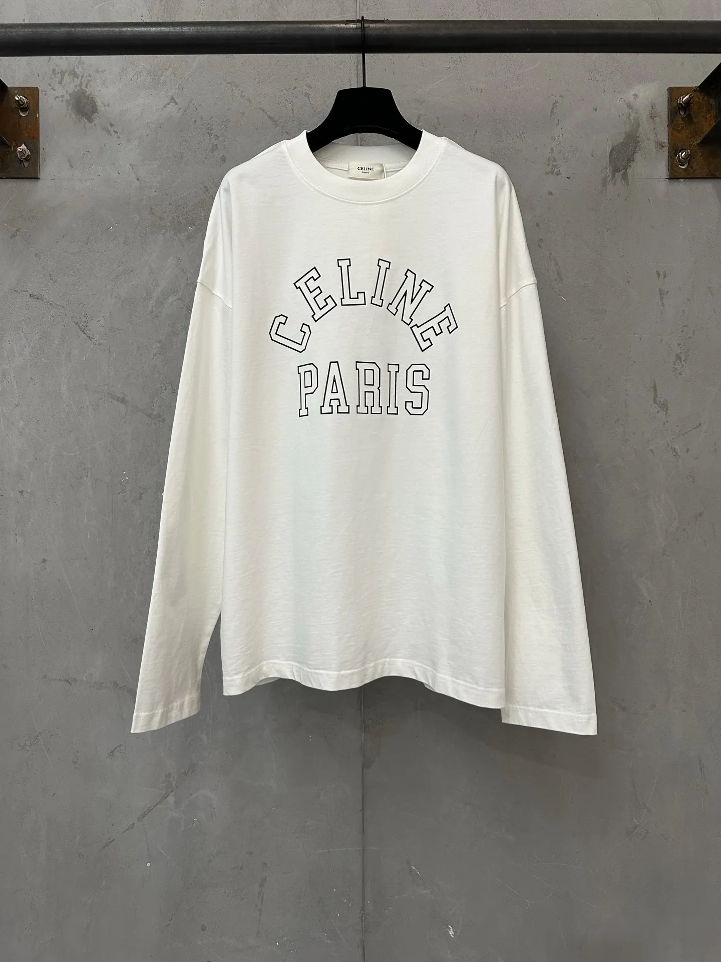 Logo Print Long-Sleeve Cotton T-Shirt D22023120