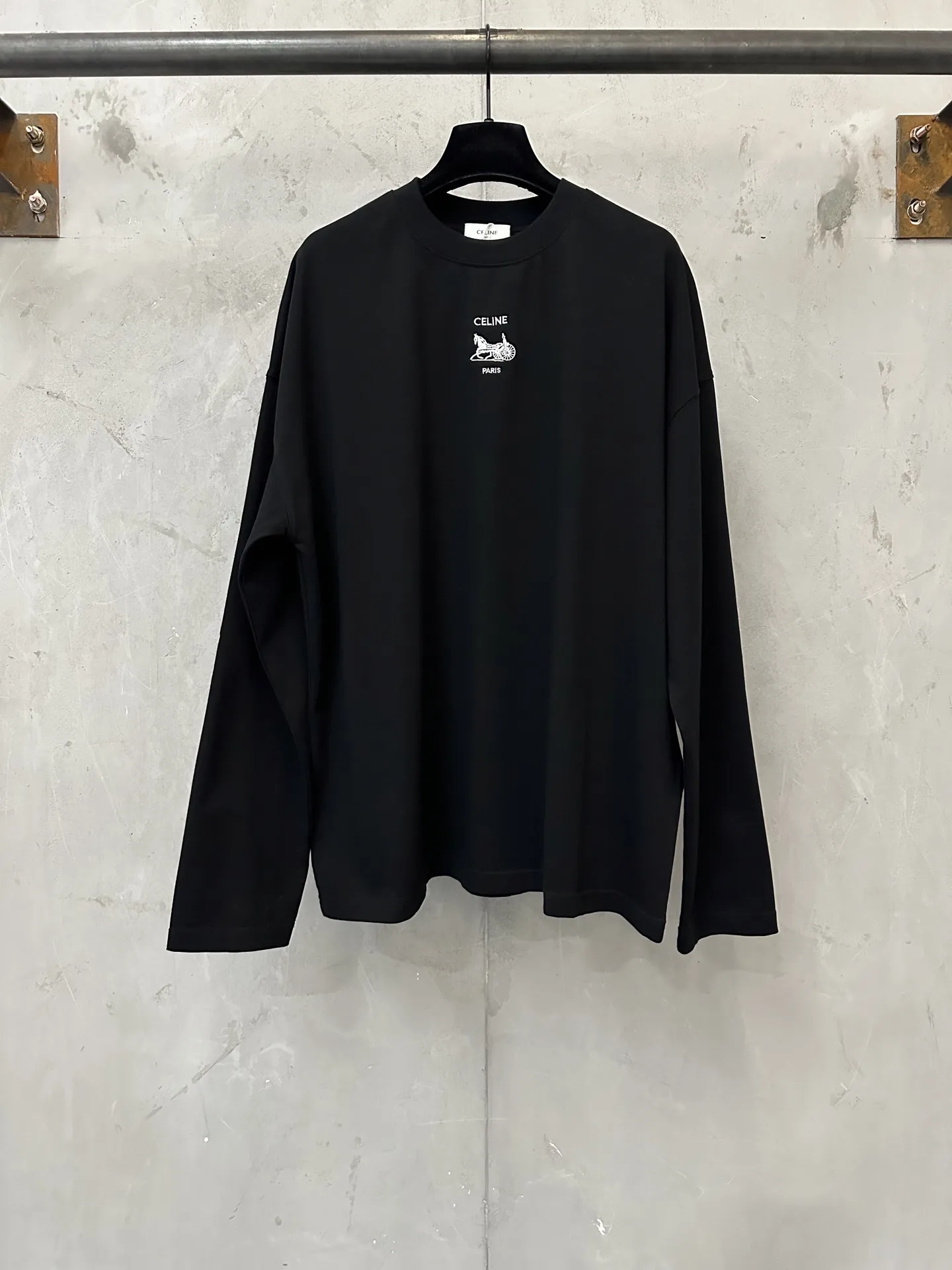 Triomphe Horse and Carriage Embroidered Long-Sleeve T-Shirt D22018848