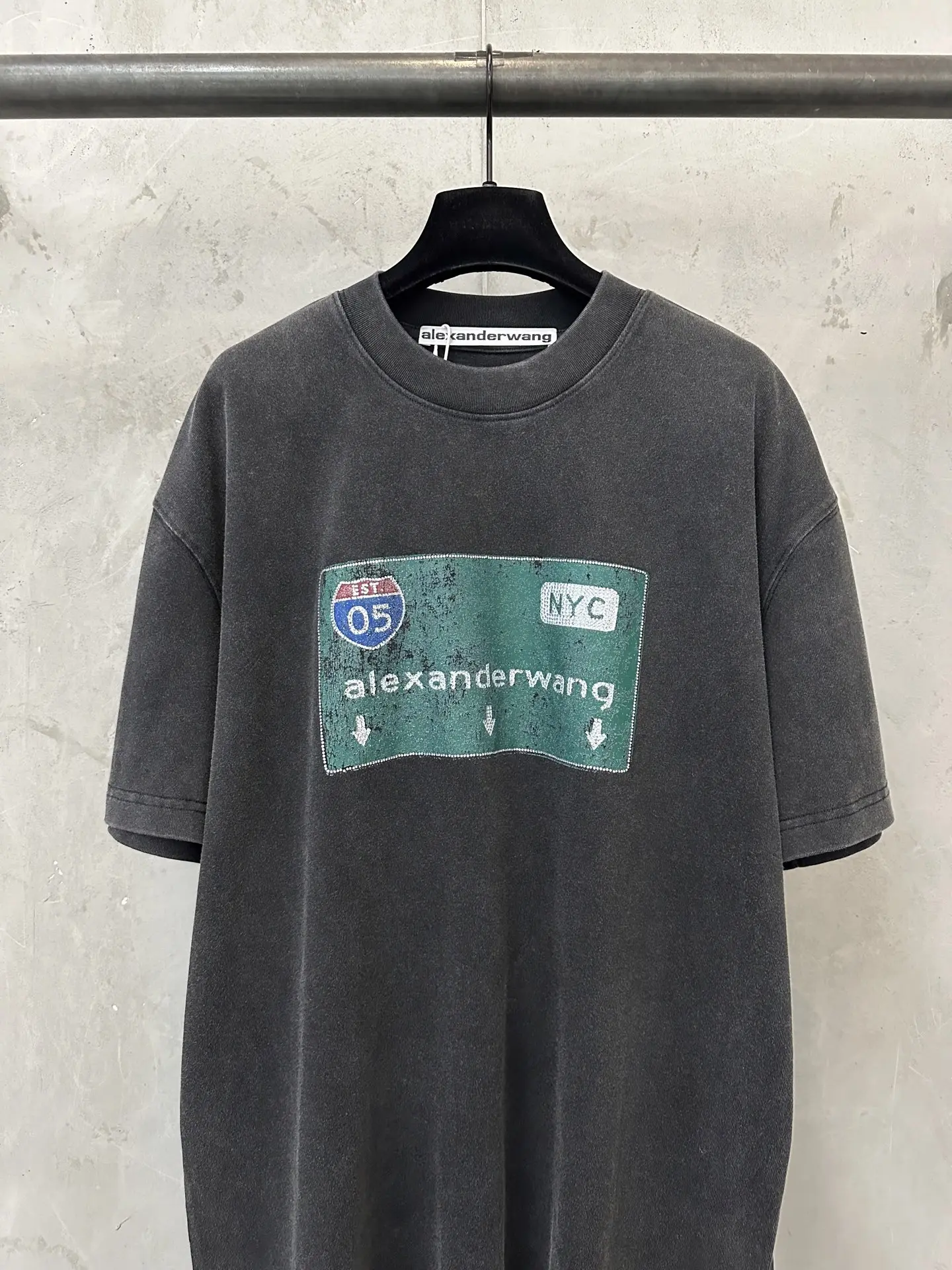 Crystal-Embellished Road Sign Logo T-Shirt D22018824 — view 3