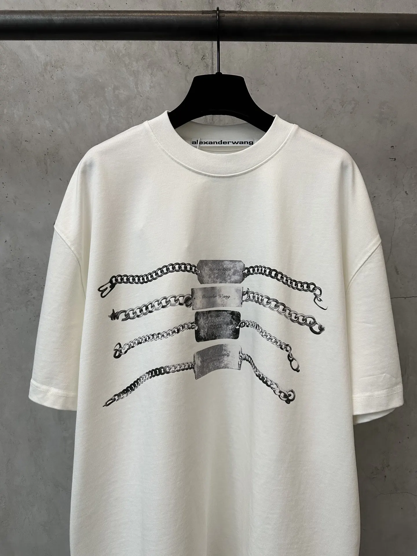 Chain Print Heavyweight Cotton T-Shirt D22011914 — view 3