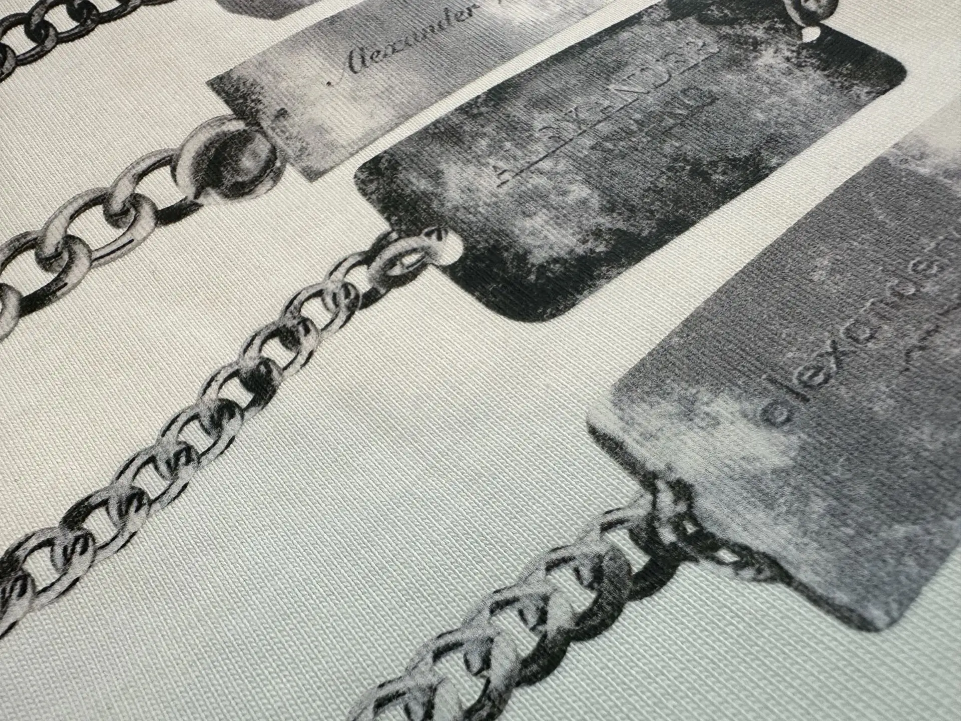 Chain Print Heavyweight Cotton T-Shirt D22011914 — view 8