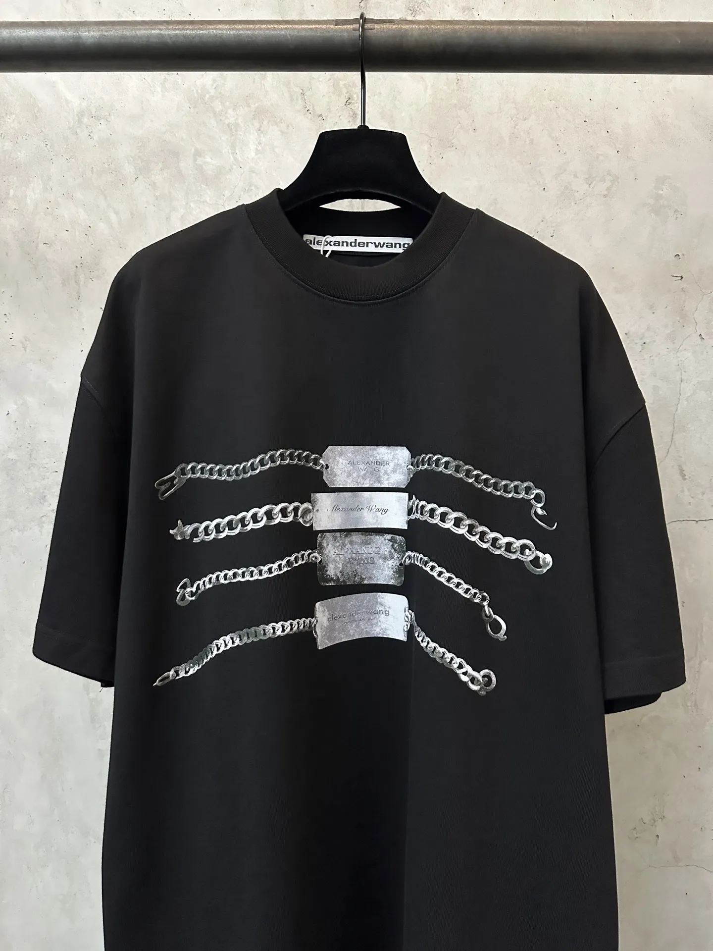Chain-Print Heavyweight Cotton T-Shirt D22011915 — view 3