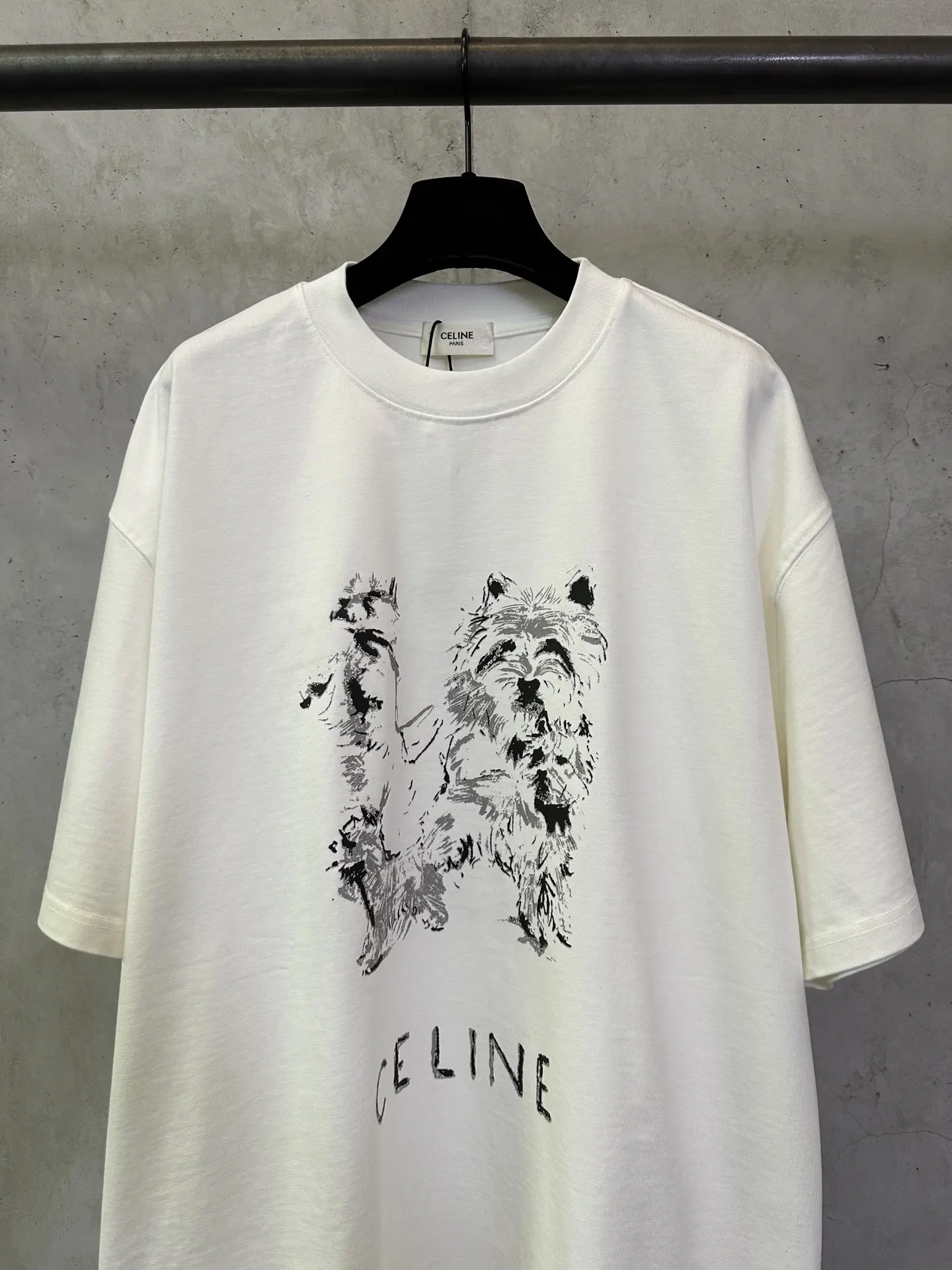 Dog Print Heavyweight Cotton T-Shirt D22012429 — view 3
