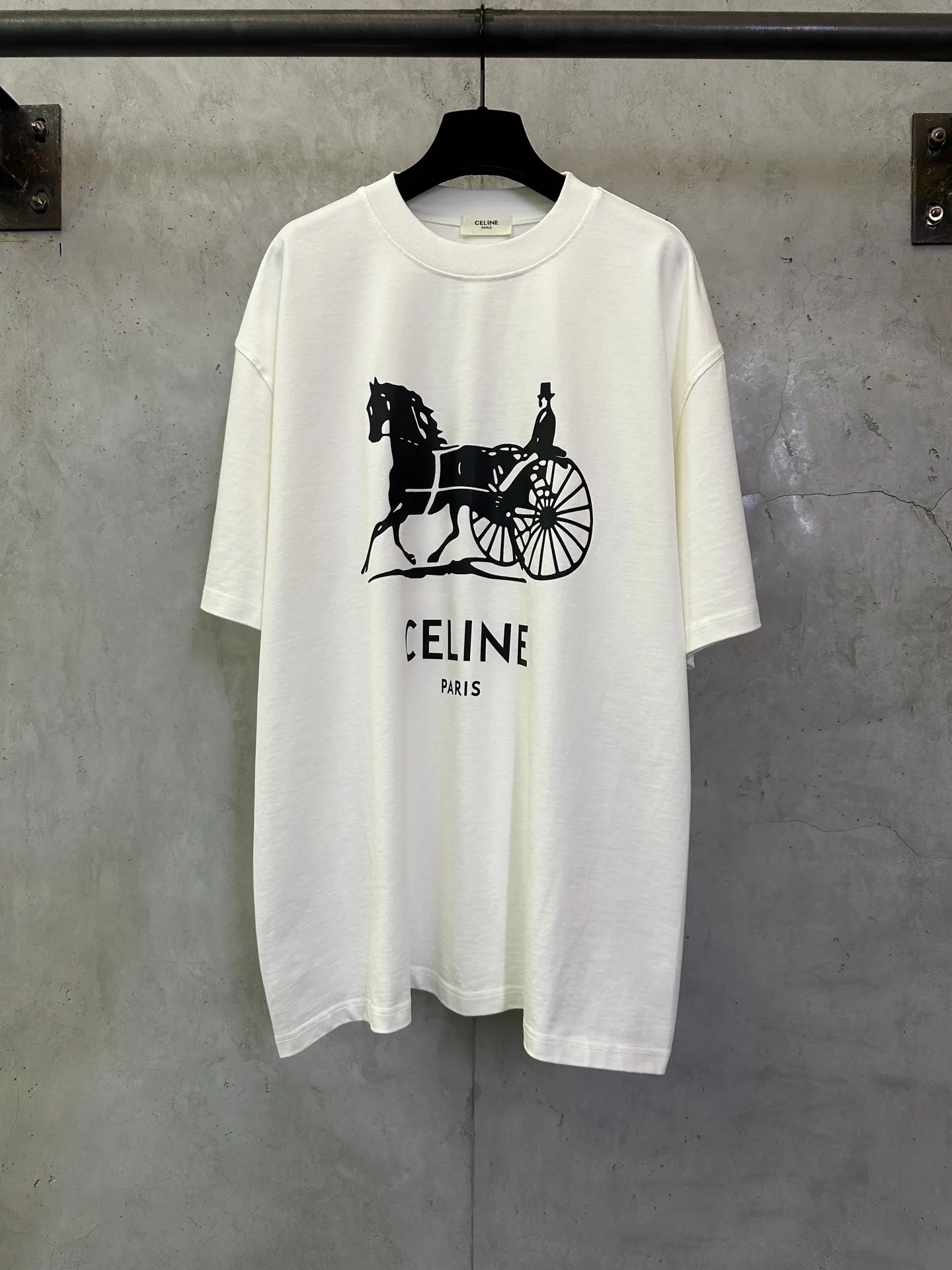Horse and Carriage Logo Print Cotton T-Shirt D22012483