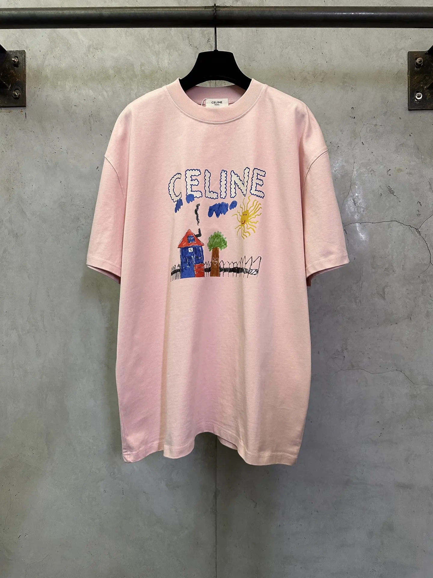 Drawing Print Heavyweight Cotton T-Shirt D22012355