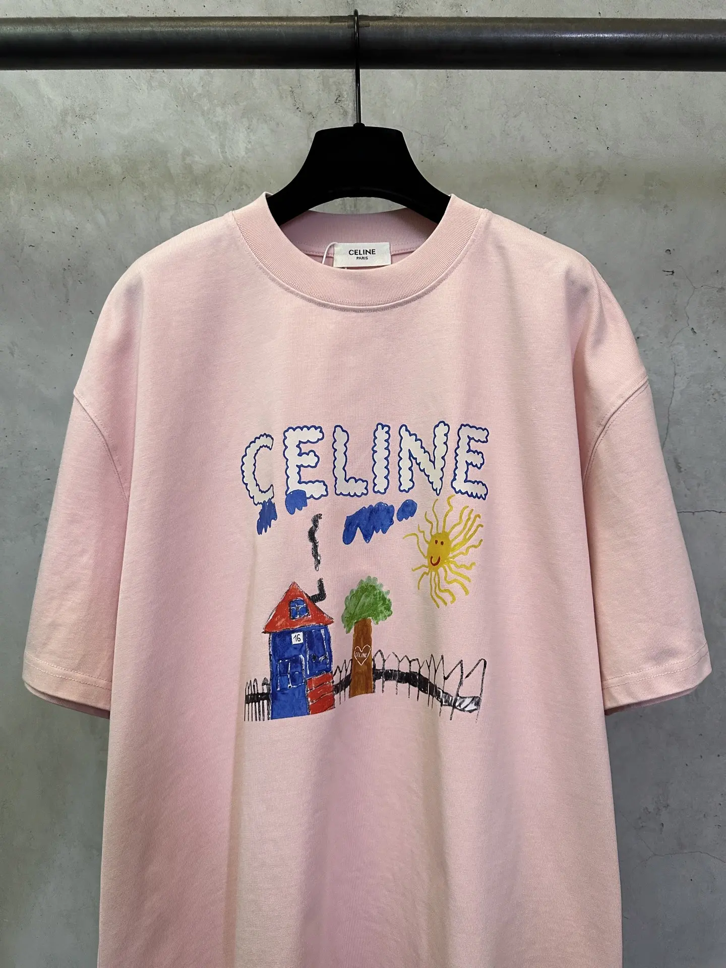 Drawing Print Heavyweight Cotton T-Shirt D22012355 — view 3