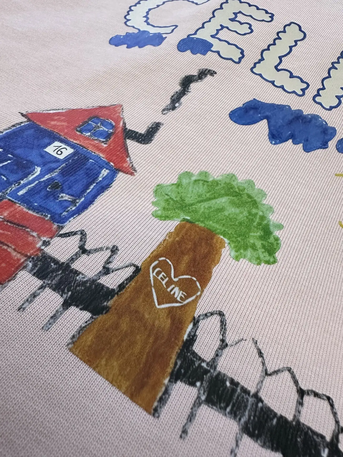 Drawing Print Heavyweight Cotton T-Shirt D22012355 — view 8