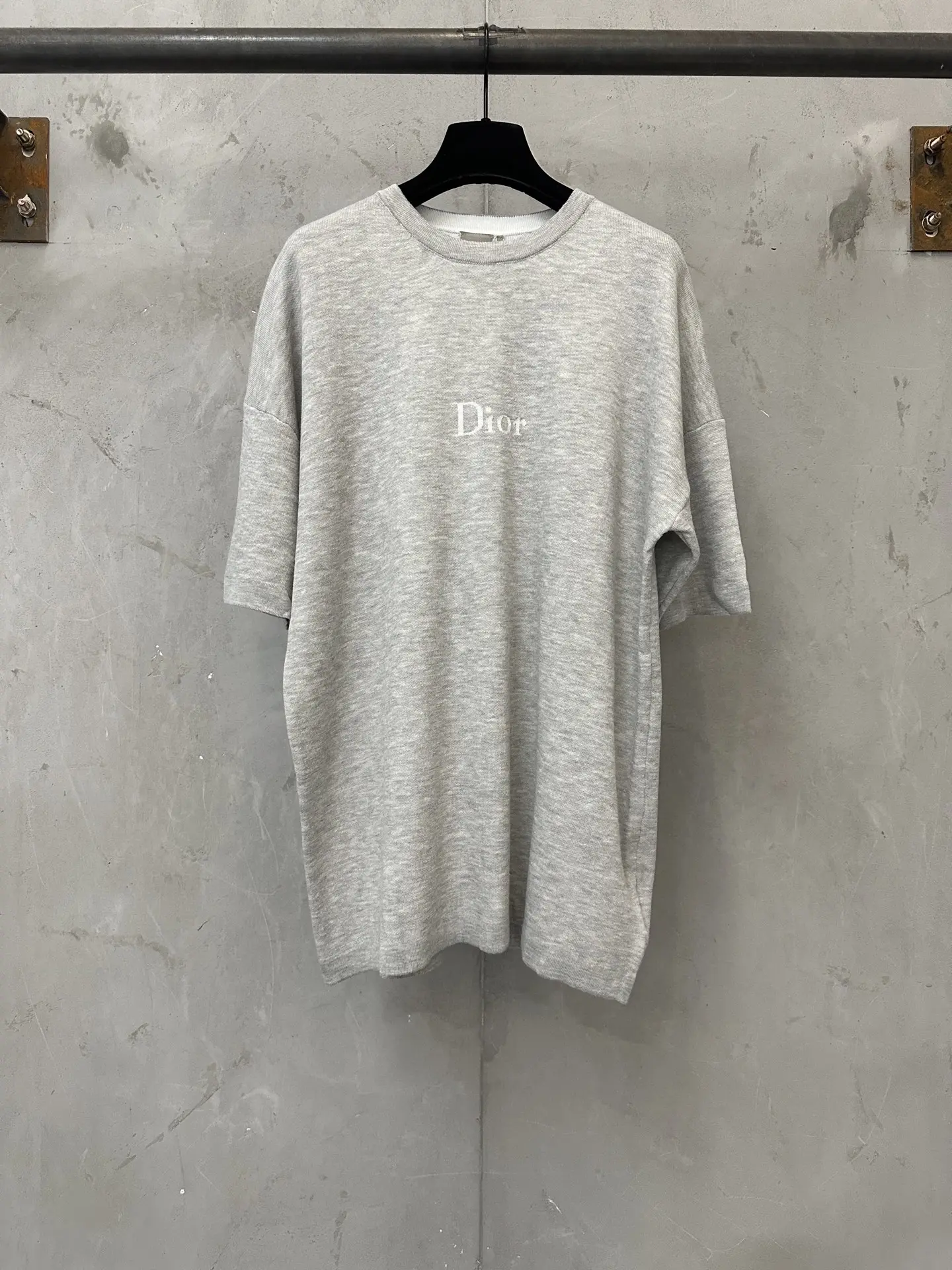 Logo Jacquard Cotton Knit T-Shirt D24018895