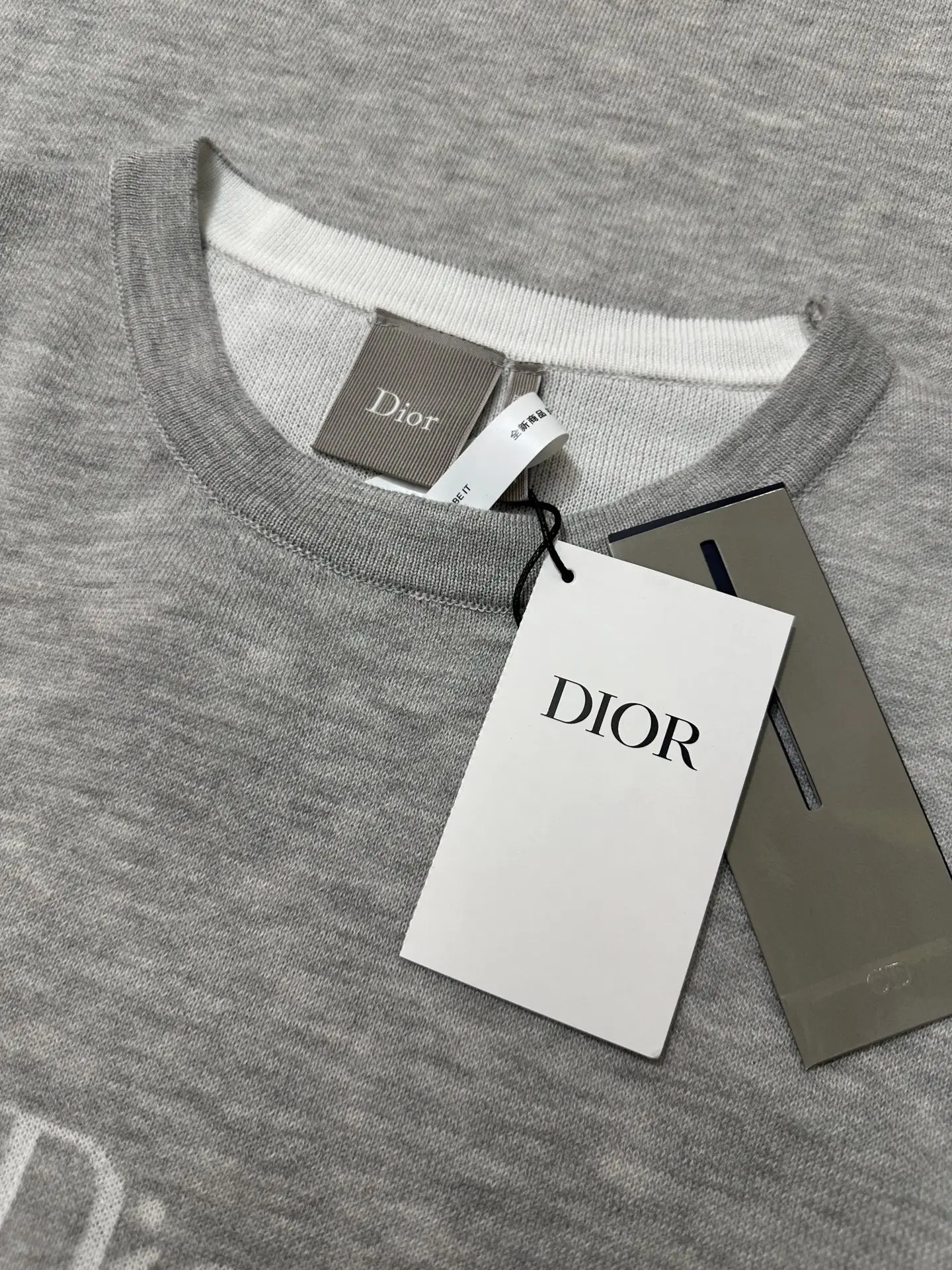 Logo Jacquard Cotton Knit T-Shirt D24018895 — view 6