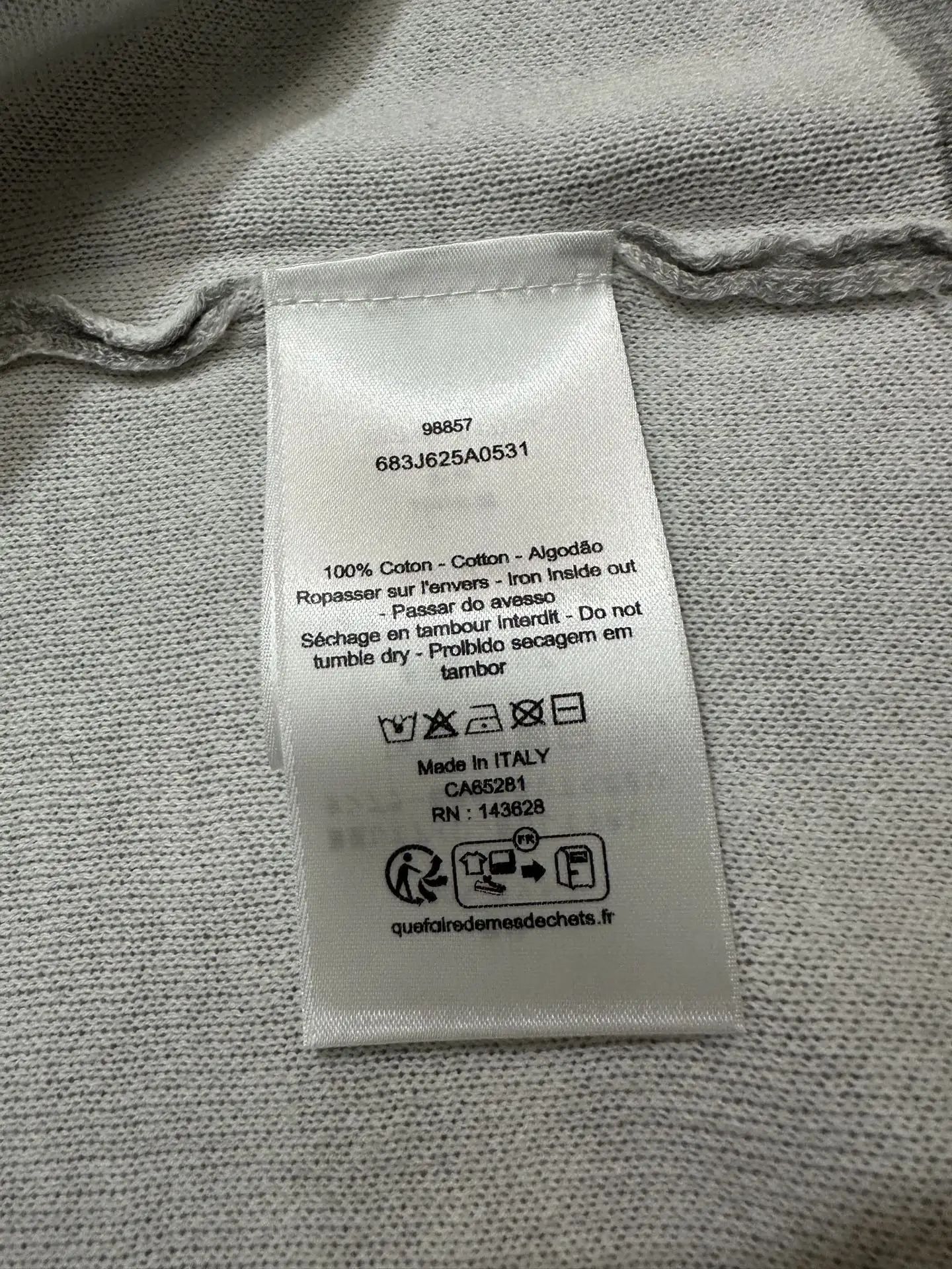 Logo Jacquard Cotton Knit T-Shirt D24018895 — view 9