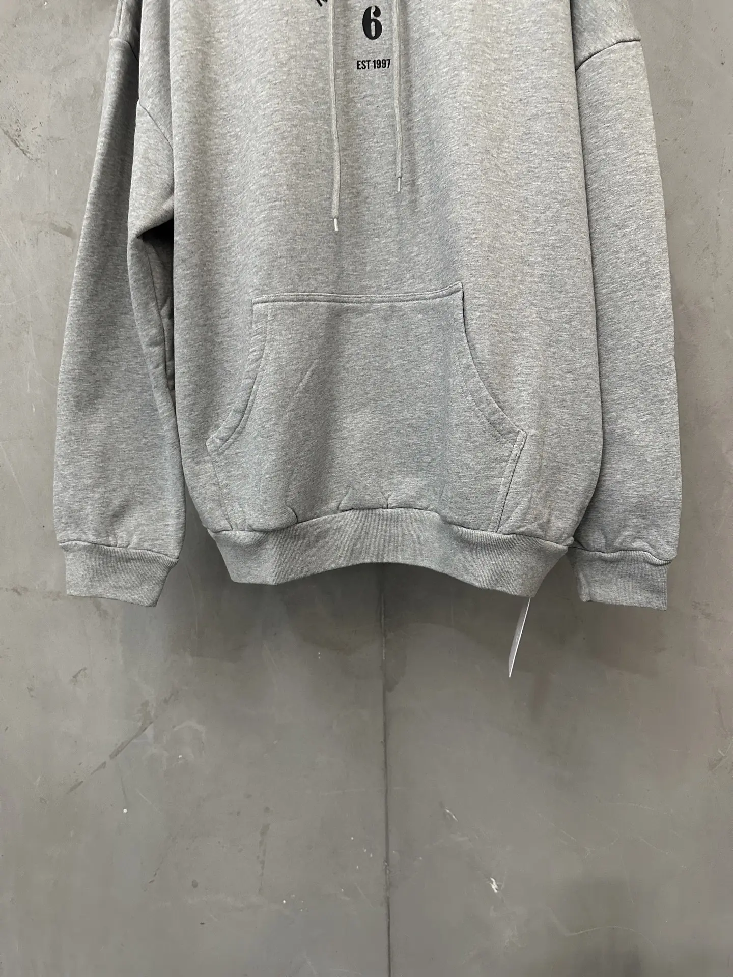 MM6 Logo Print Loopback Cotton Hoodie D27020657 — view 4
