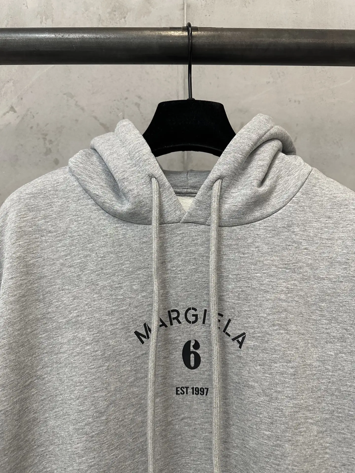 MM6 Logo Print Loopback Cotton Hoodie D27020657 — view 5