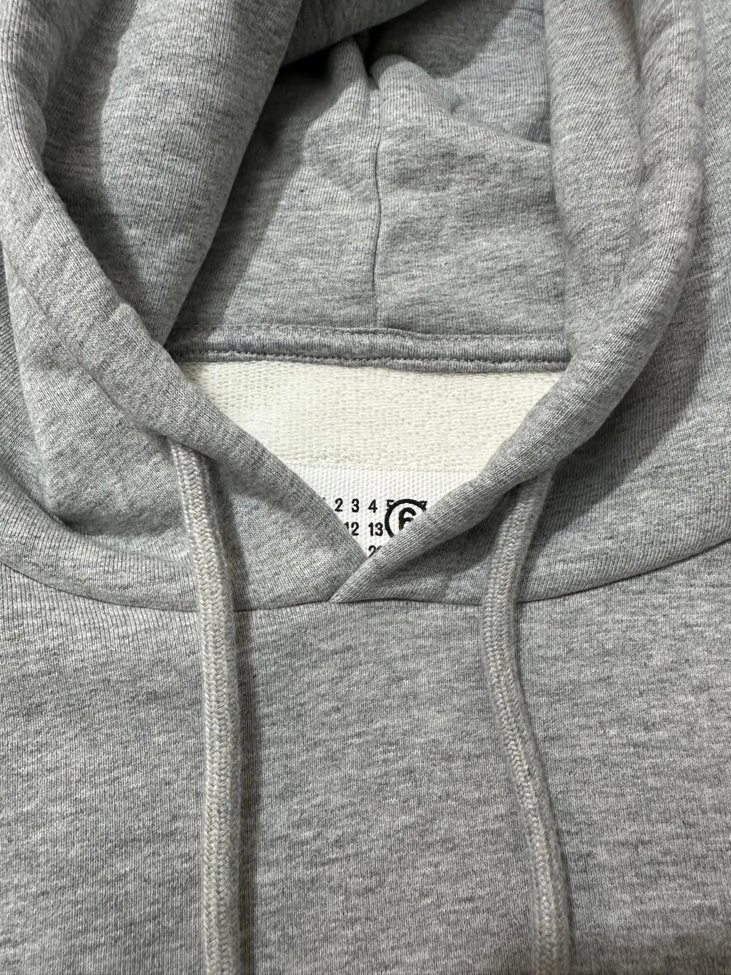 MM6 Logo Print Loopback Cotton Hoodie D27020657 — view 6