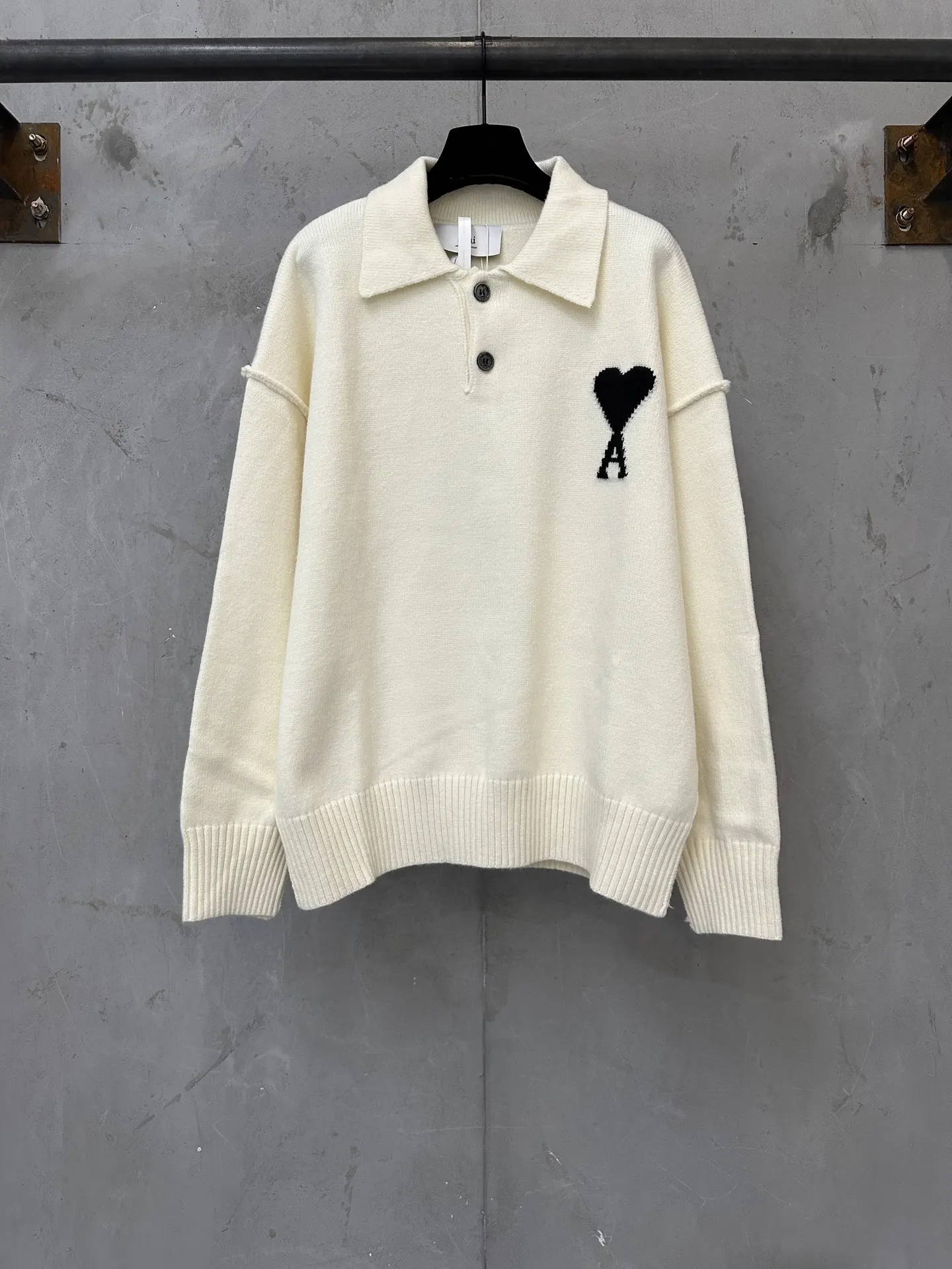 Ami de Cœur Alpaca-Blend Knitted Polo Sweater D30023097