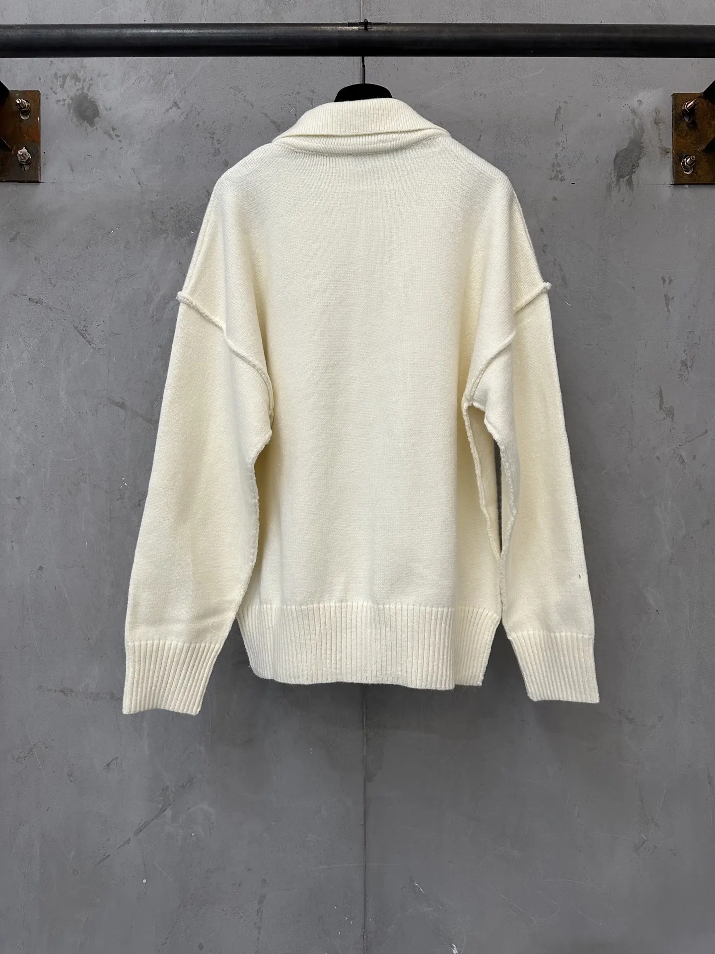 Ami de Cœur Alpaca-Blend Knitted Polo Sweater D30023097 — view 2
