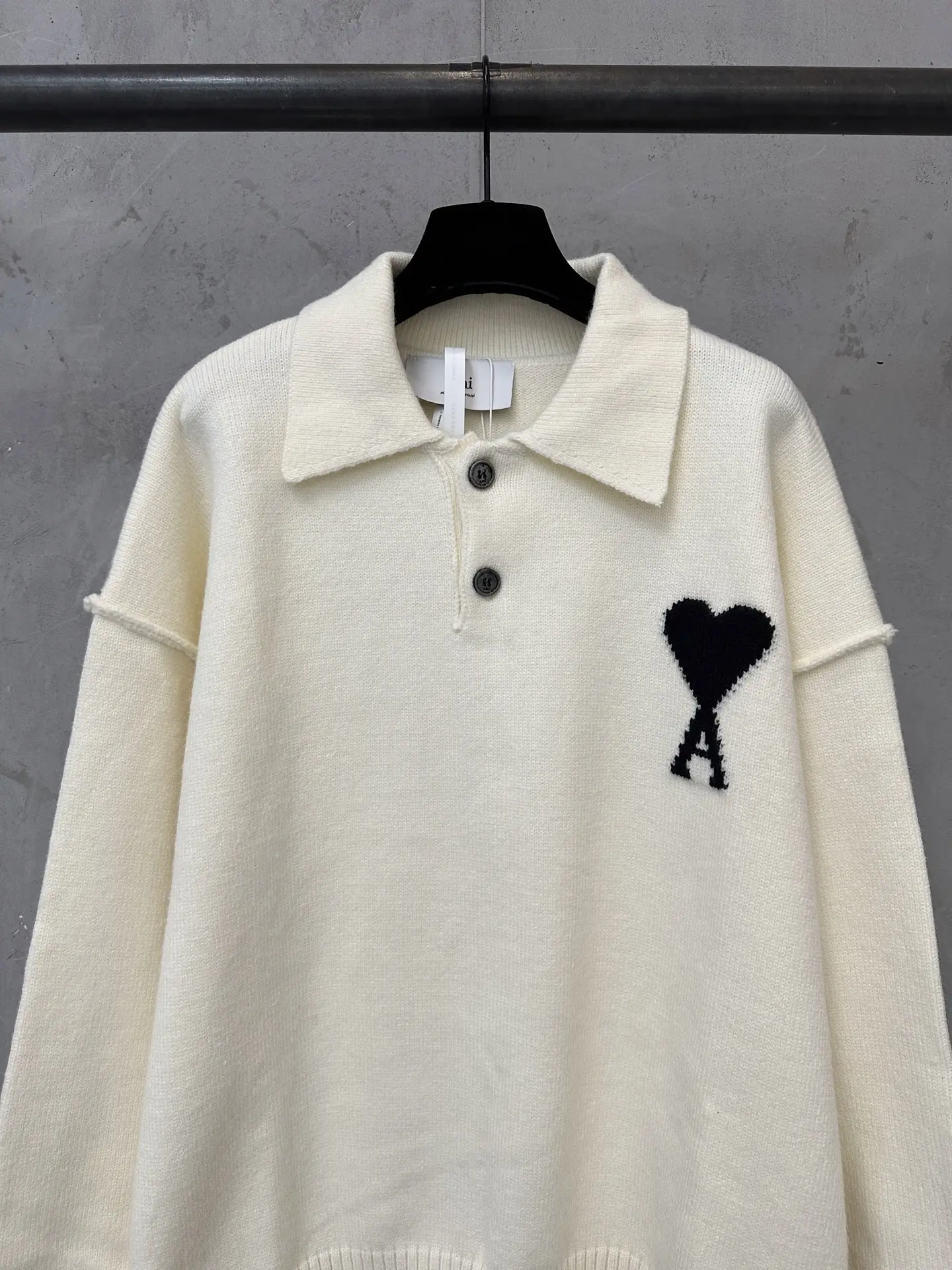 Ami de Cœur Alpaca-Blend Knitted Polo Sweater D30023097 — view 3