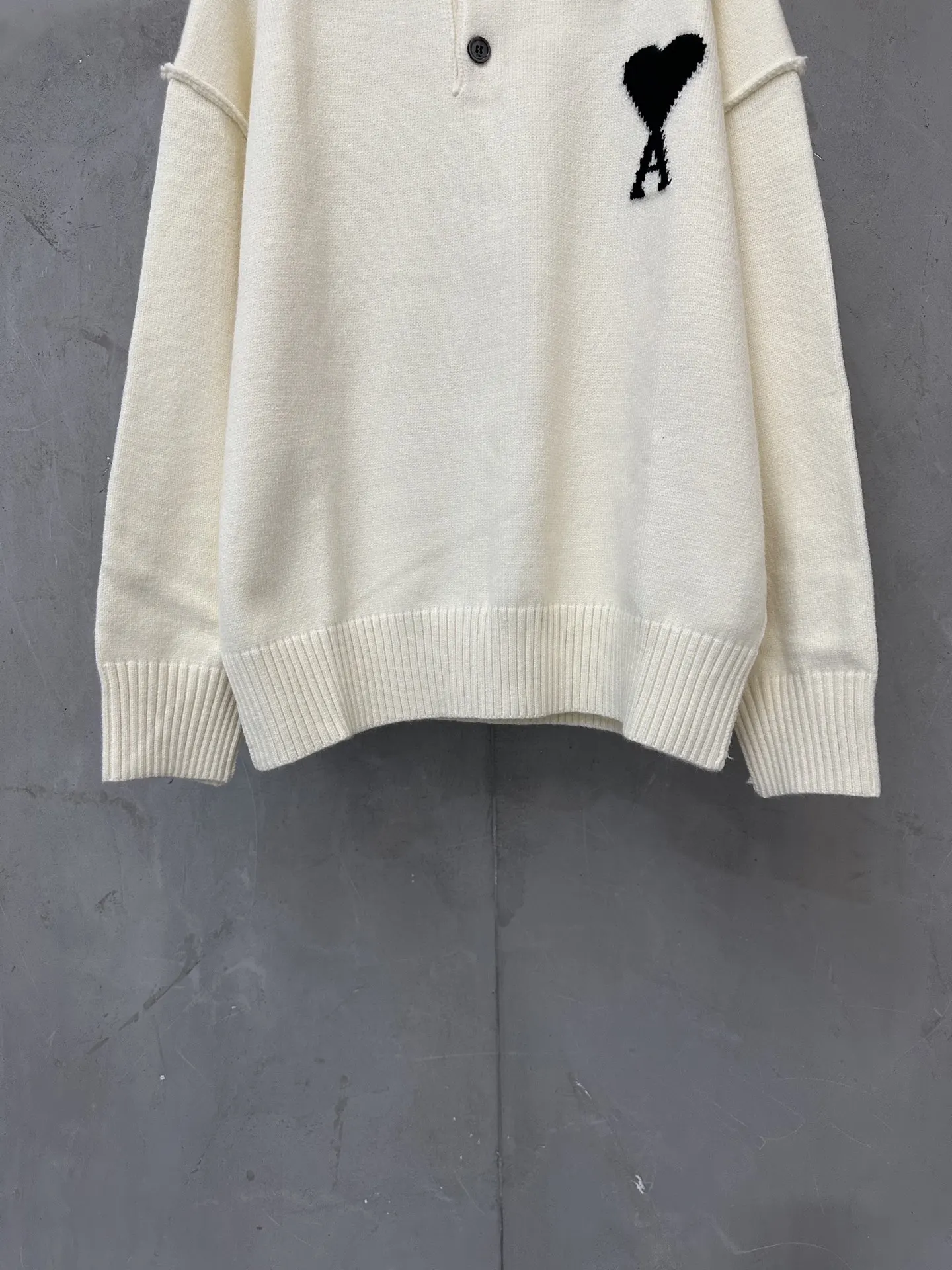 Ami de Cœur Alpaca-Blend Knitted Polo Sweater D30023097 — view 4