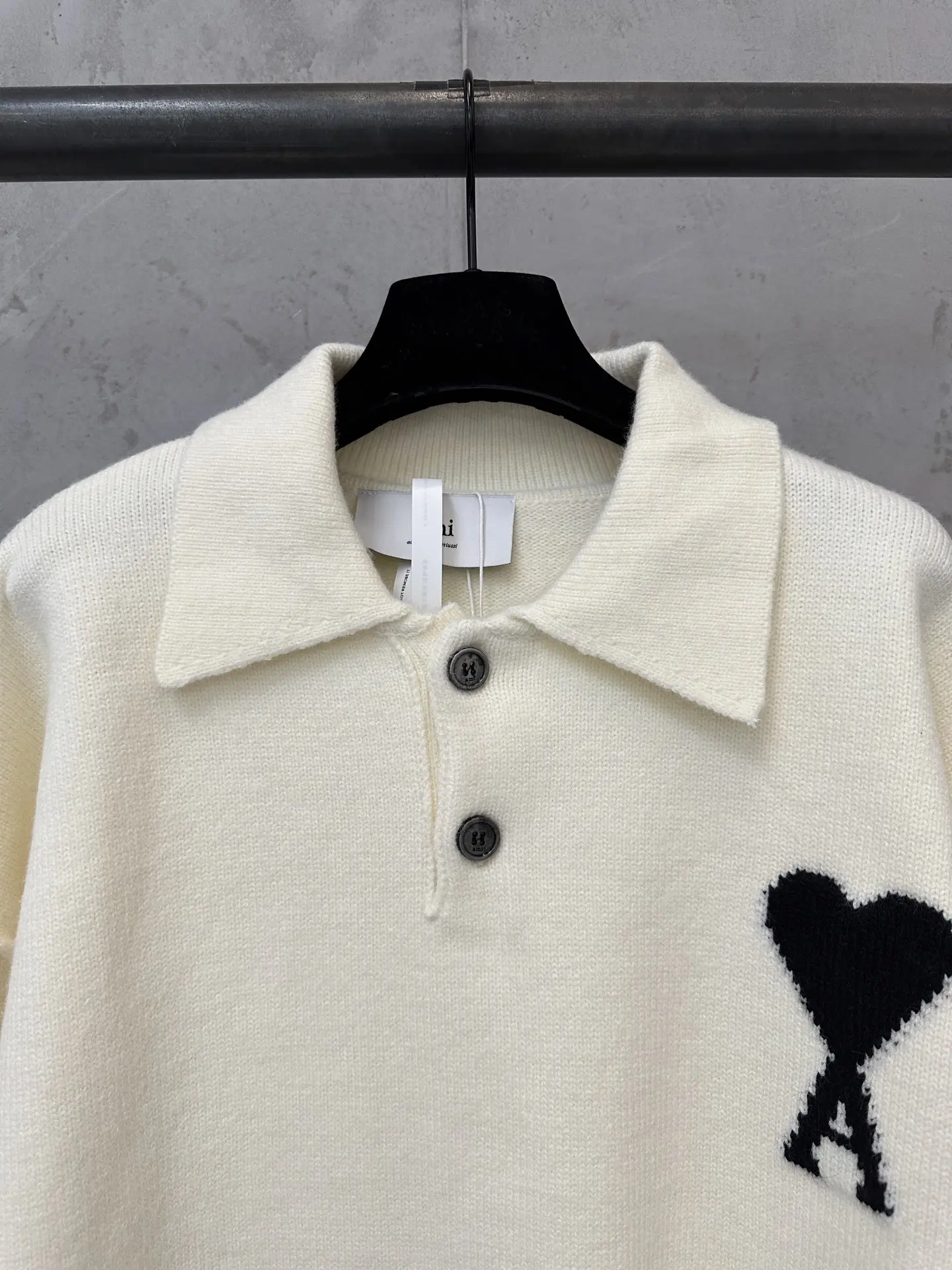 Ami de Cœur Alpaca-Blend Knitted Polo Sweater D30023097 — view 5