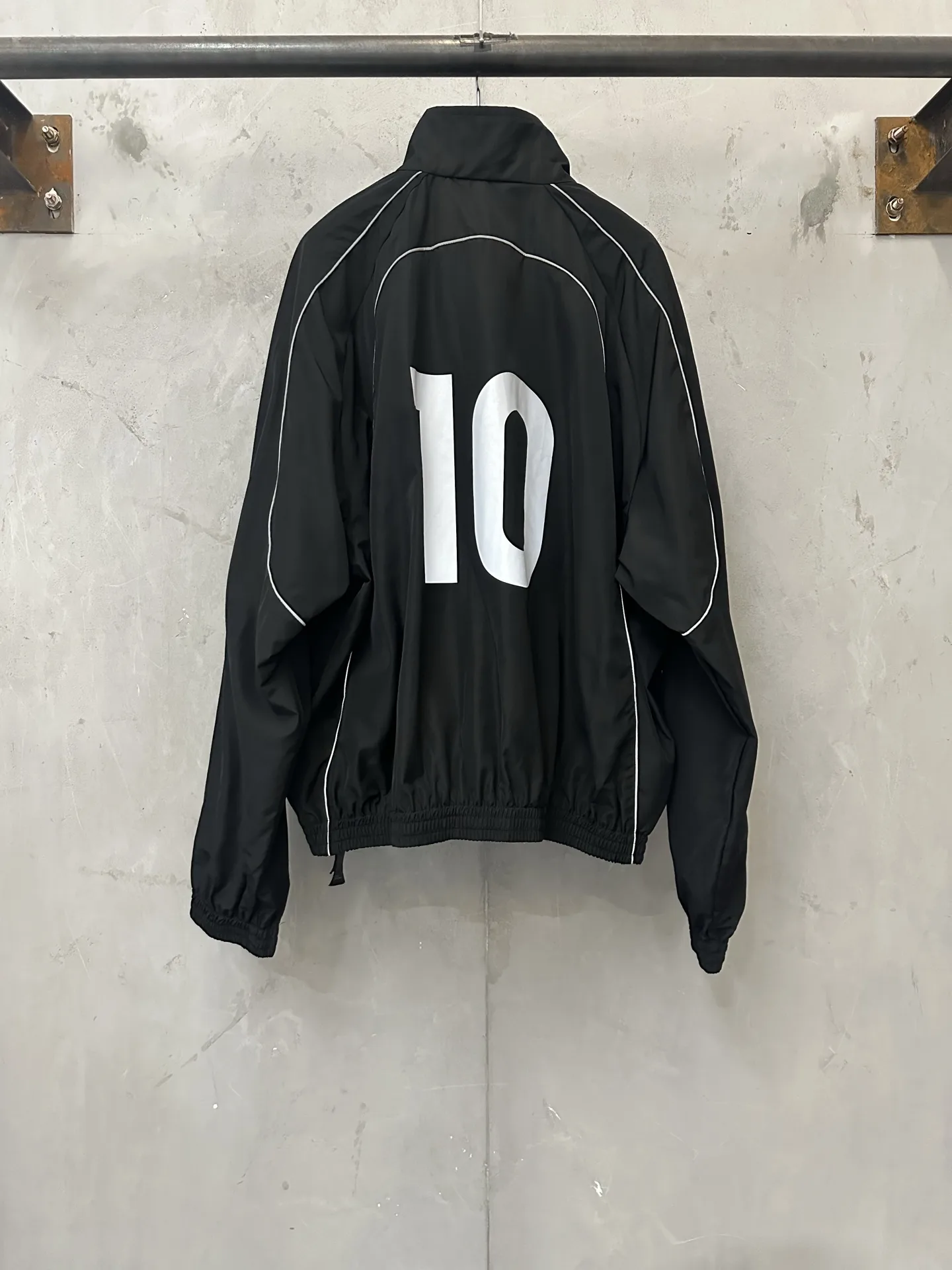 Logo-Print Reflective Trim Track Jacket D33022214 — view 2