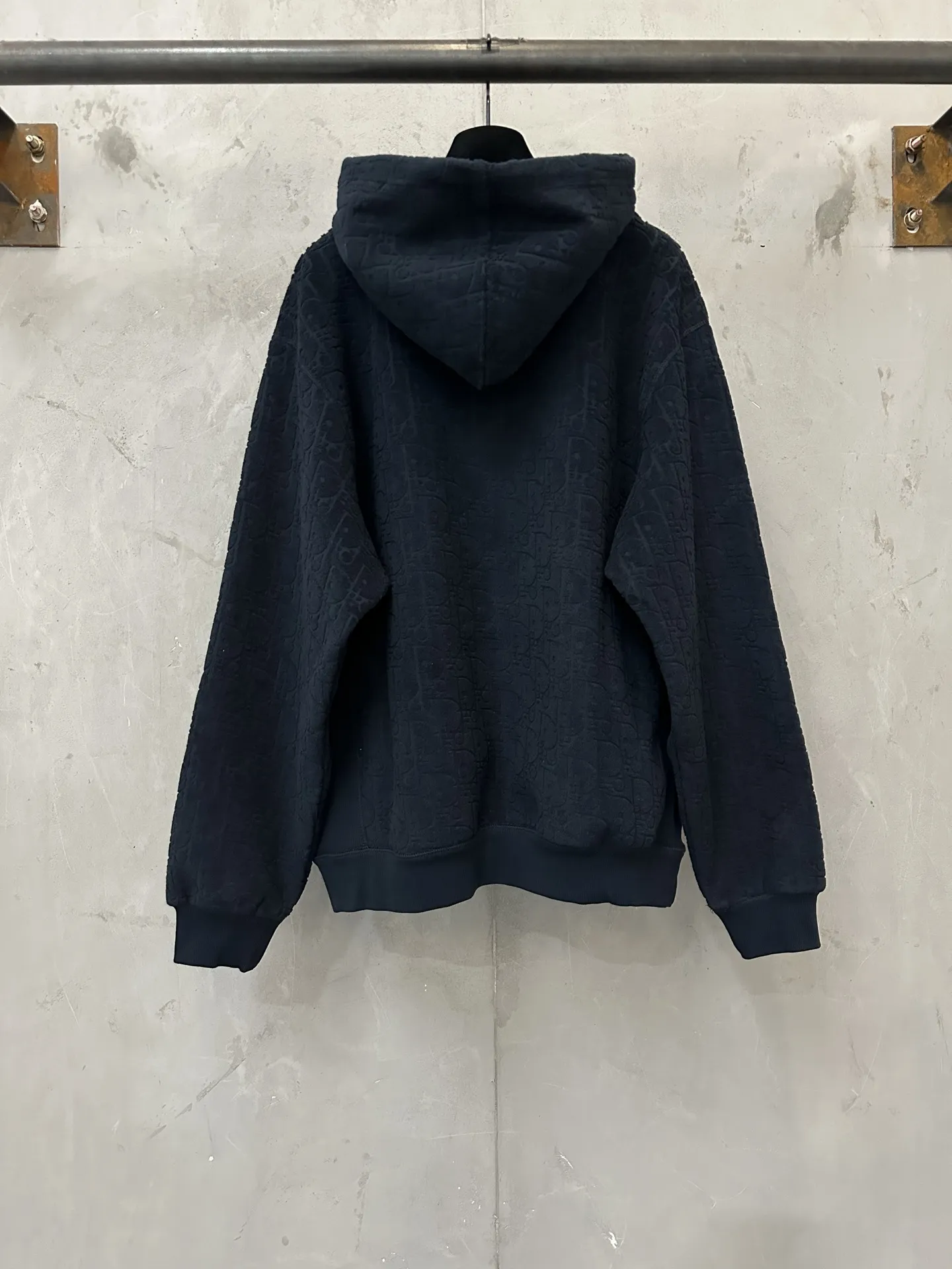 Oblique Jacquard Cotton-Terry Hoodie D33020513 — view 2